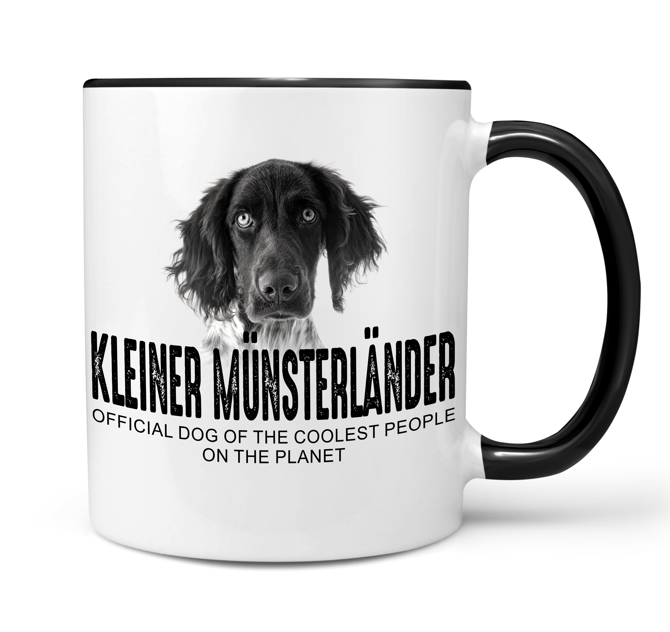 Münsterländer kleiner Munsterlander Vorstehhund Heidewachtel Munster  Dog Tasse Kaffeetasse Kaffeebecher happy Design by Siviwonder