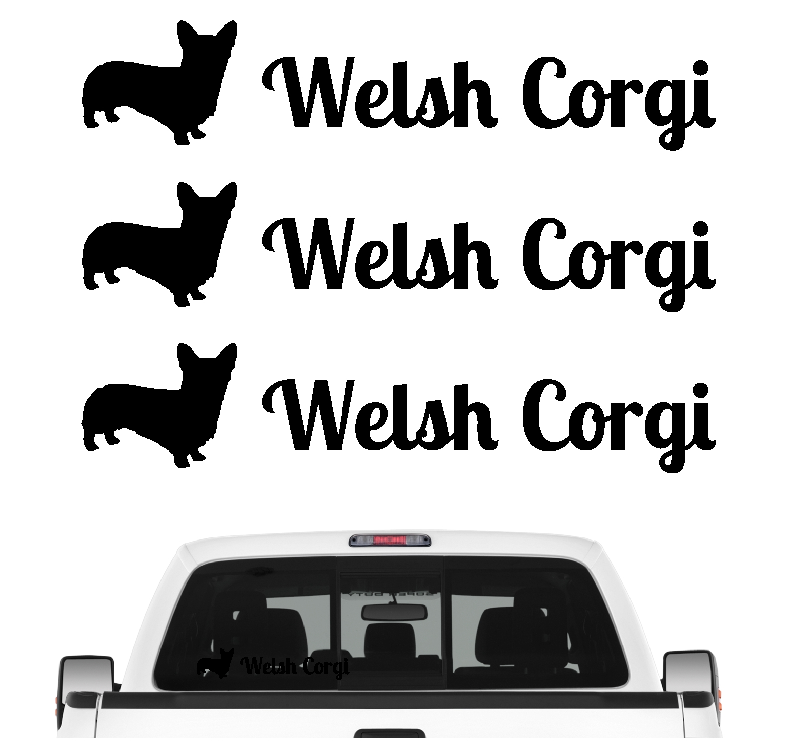 Welsh Corgi Aufkleber 3er Set Hundeaufkleber Hundemotiv Hund Folie