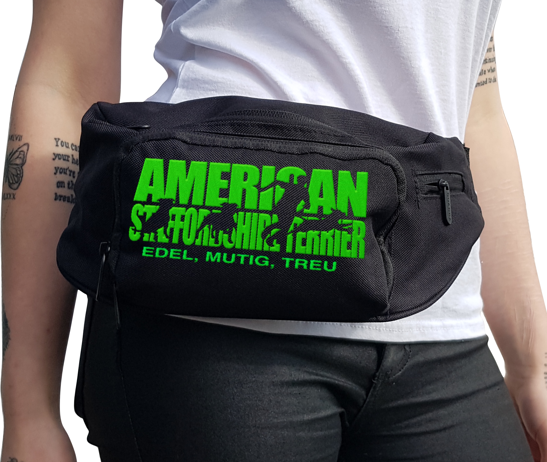American Staffordshire Hundesport Gürteltasche Bauchtasche Hund Stickerei