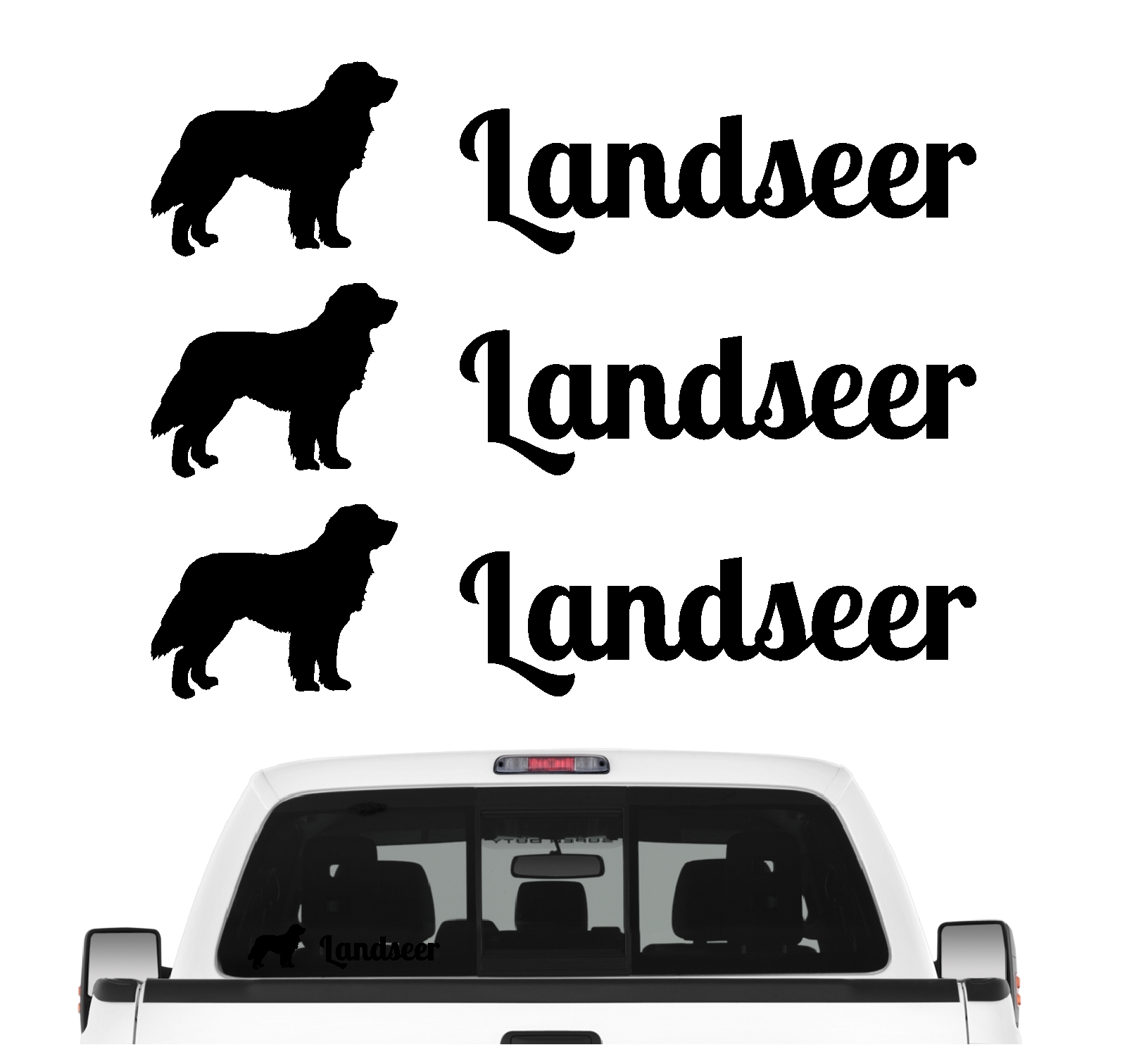 Landseer Schweiz Wachhund Landser Dog 3er Set  AUTOAUFKLEBER Aufkleber Hunde Hundemotiv by SIVIWONDER