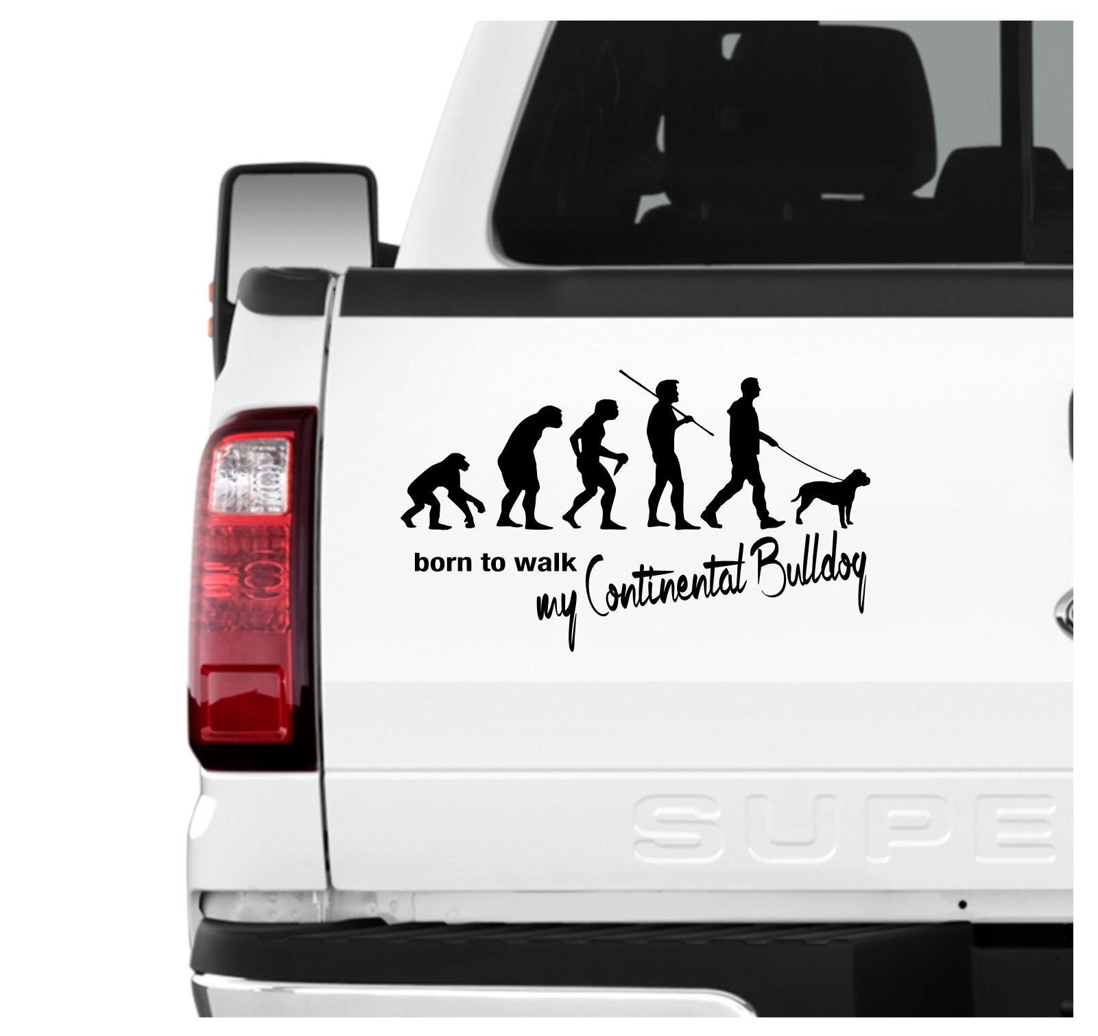 Continental Bulldog Schweiz Evolution Autoaufkleber Hund Aufkleber Folie