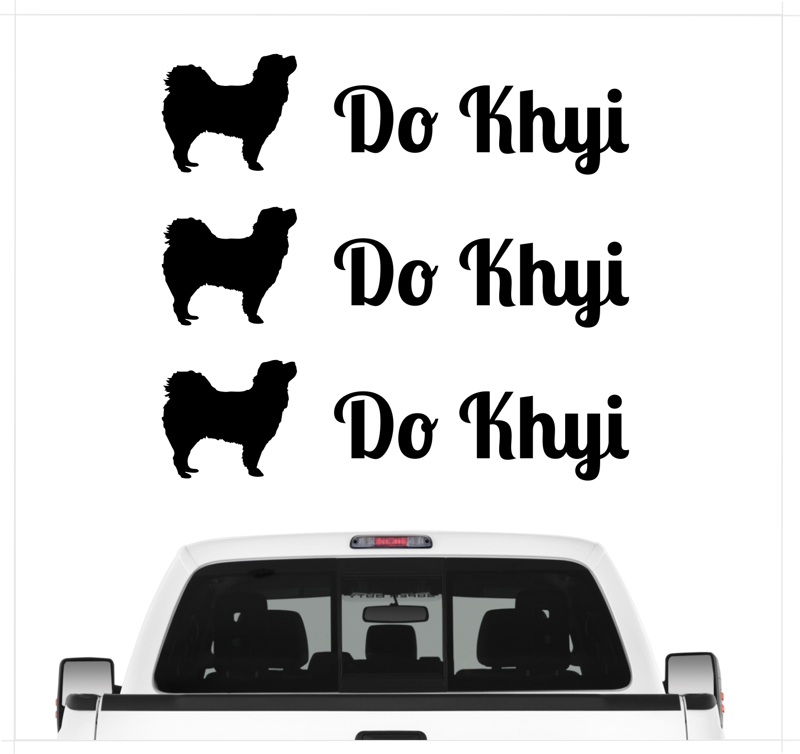 Do Khyi Tibet Dogge Aufkleber 3er Set Hundeaufkleber Hundemotiv Hund Folie