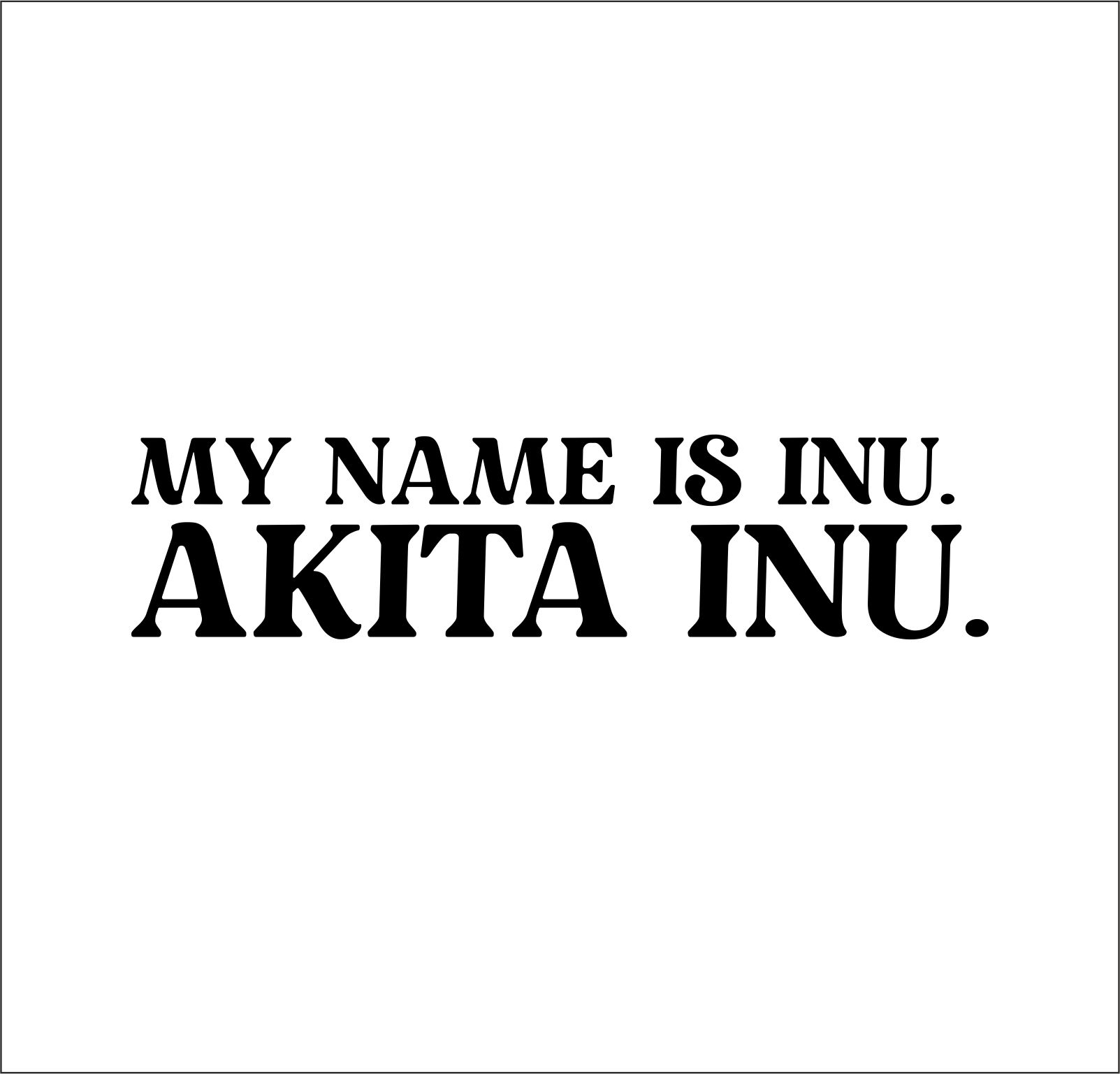 Akita Inu Dog Name  Hundeaufkleber Hundemotiv Folie Japan Small Japanese Dog