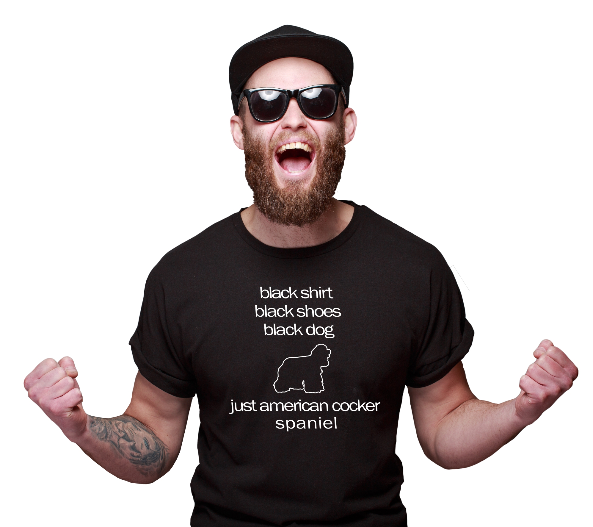 American Cocker Spaniel Black Dog Unisex T-Shirt Hundemotiv Ami Spanier