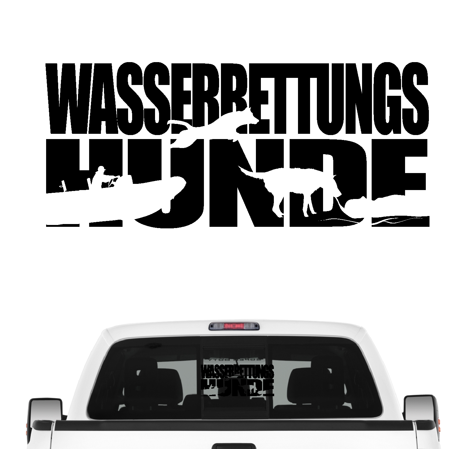 Wasserrettungshunde Hundesport Auto Aufkleber Hund Folie Mantrailing Suchhunde