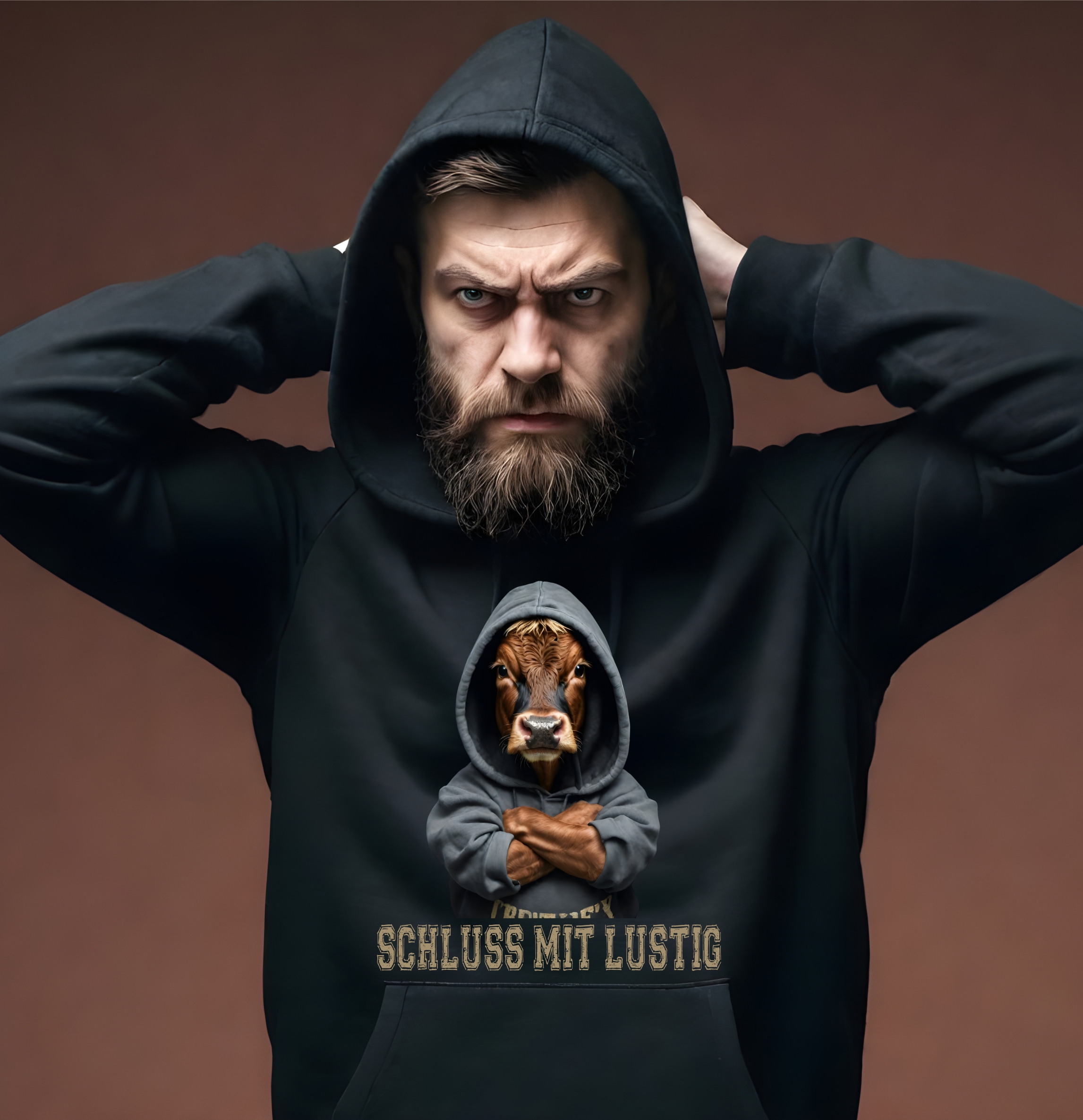 Kuh Bauern Protest No.2 Hoodie Unisex Sweatshirt Sprüche Schluss lustig Cow Landwirt