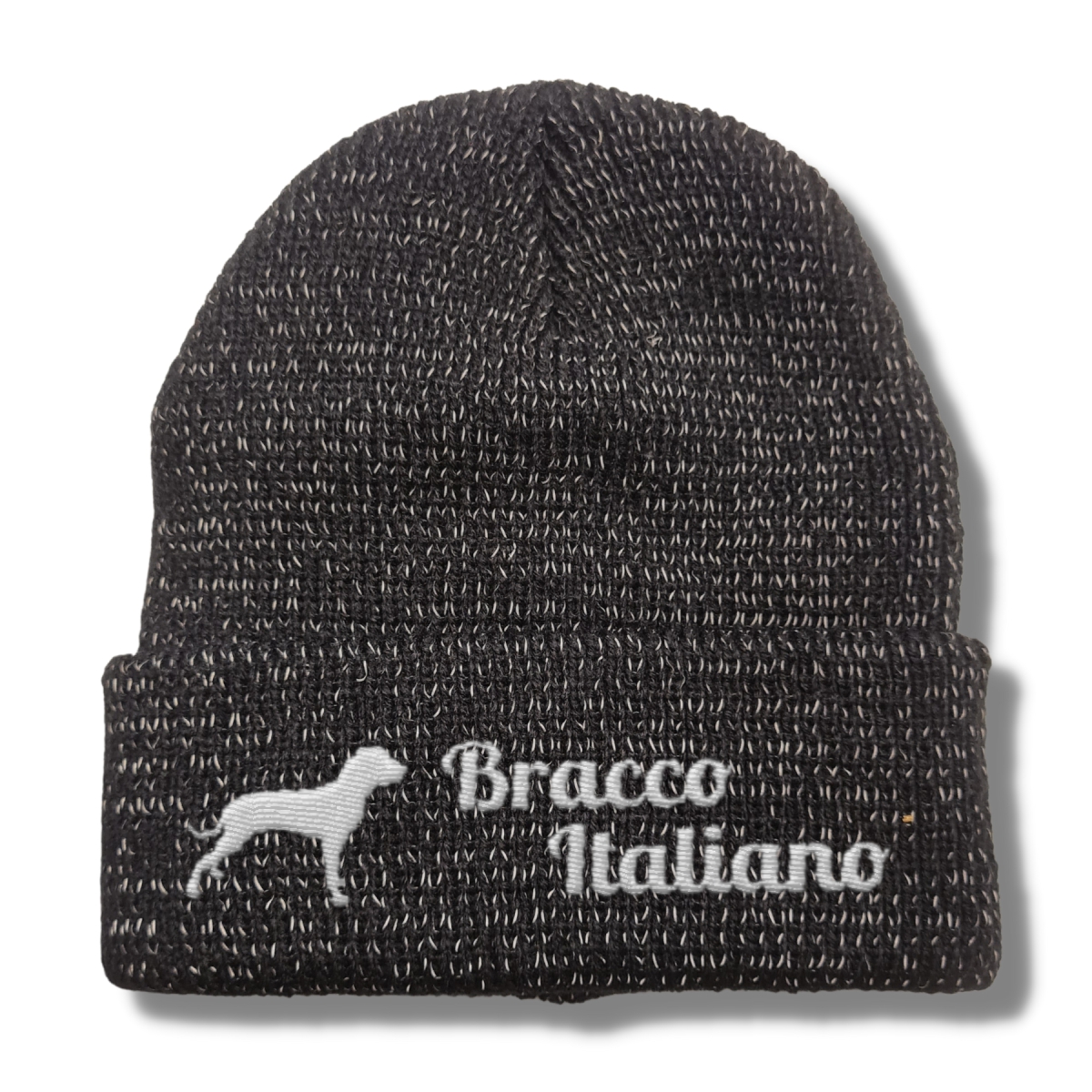 Bracco Italiano reflektierende Mütze Stickerei Hund Winter Strickmütze reflex Beanie warm