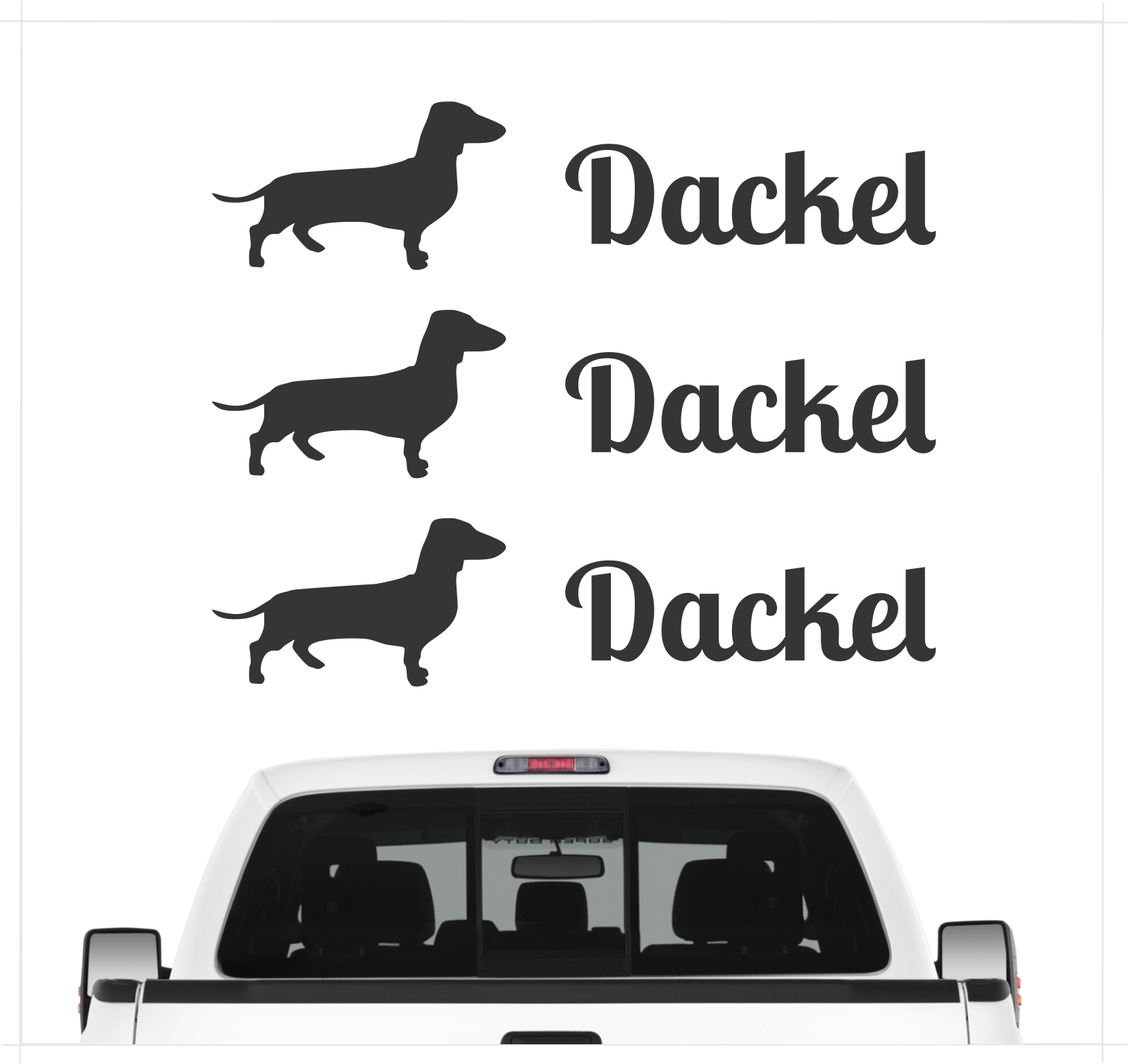 Dackel Teckel Dachshund Dog 3er Set  AUTOAUFKLEBER Aufkleber Hunde Hundemotiv by SIVIWONDER