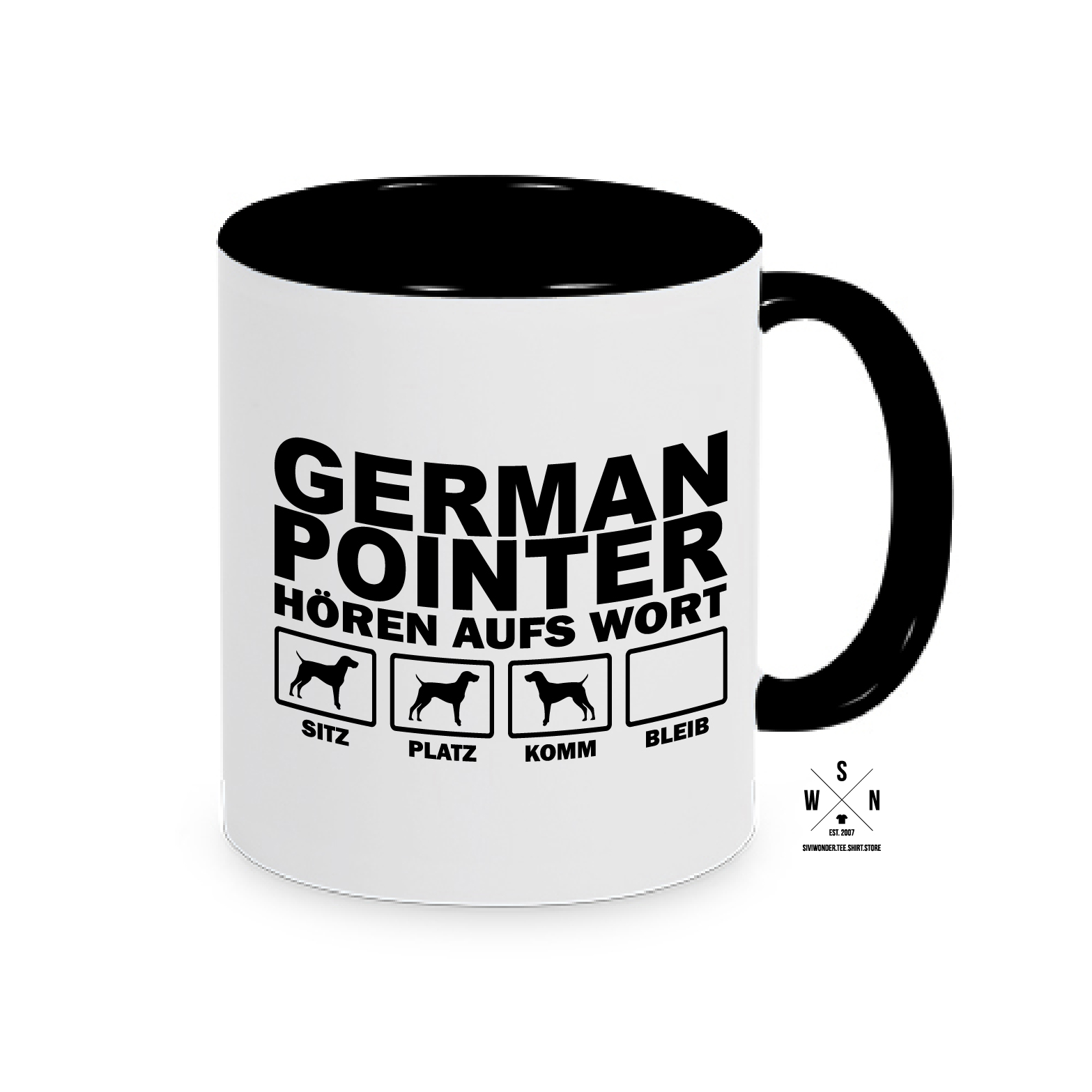 Tasse Kaffeebecher GERMAN POINTER Hören aufs Wort