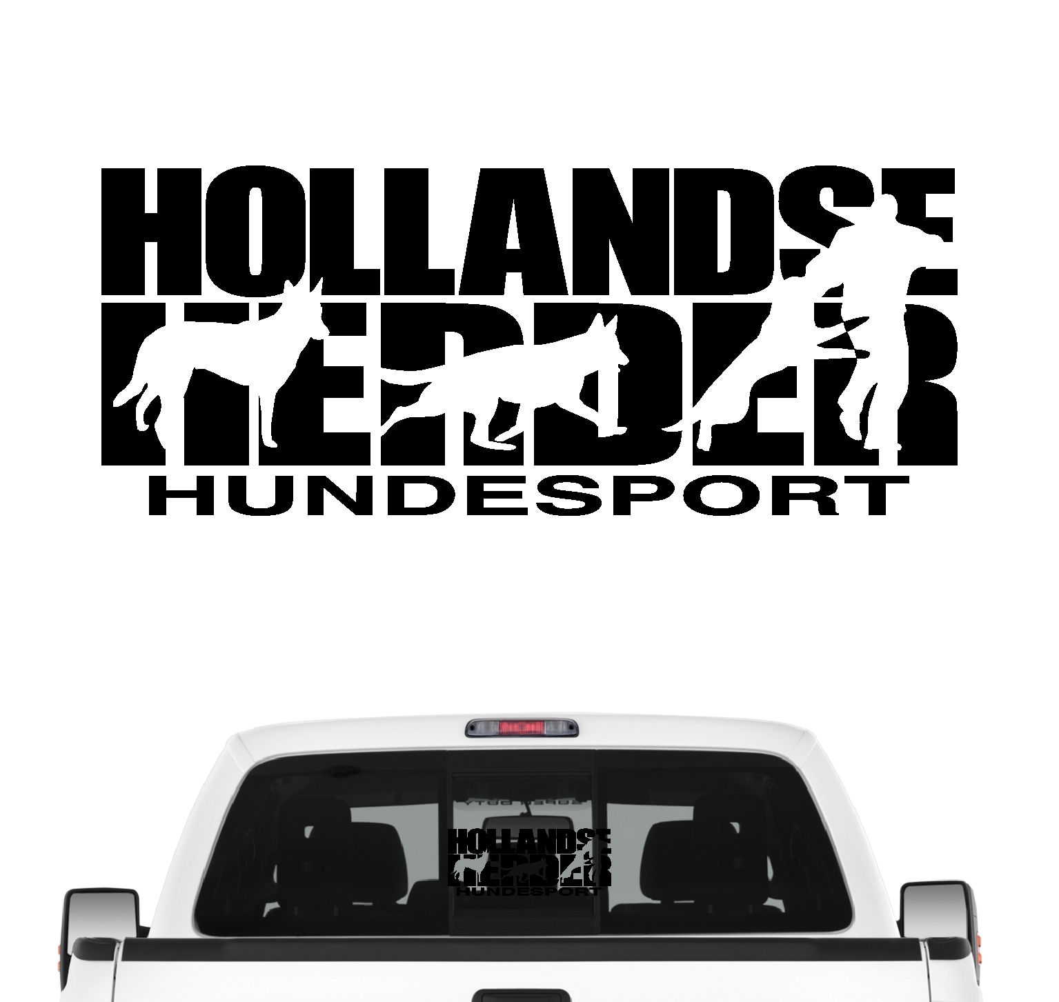 Hollandse Herder Hundesport Autoaufkleber Hund Folie Aufkleber Schäferhund