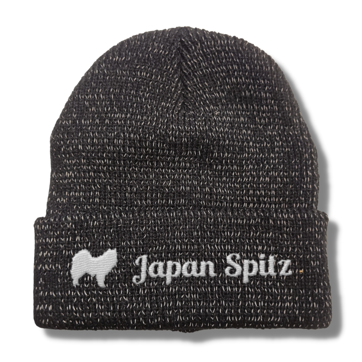 Japan Spitz reflektierende Mütze Stickerei Hund Winter Strickmütze reflex Beanie warm
