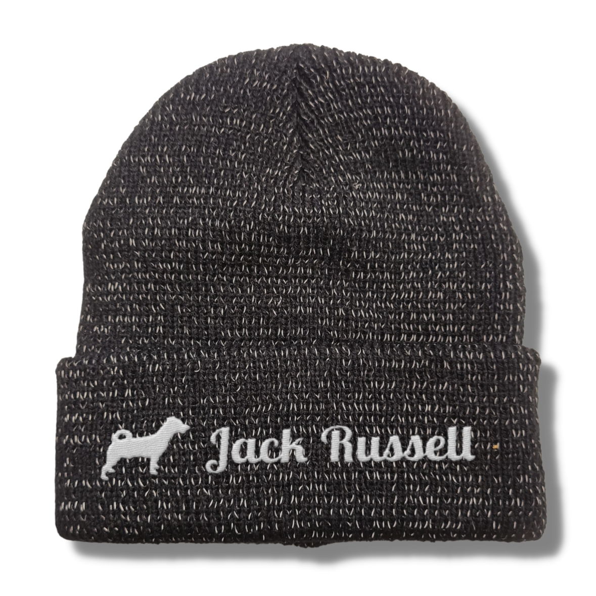 Jack Russell reflektierende Mütze Stickerei Hund Winter Strickmütze reflex Beanie warm