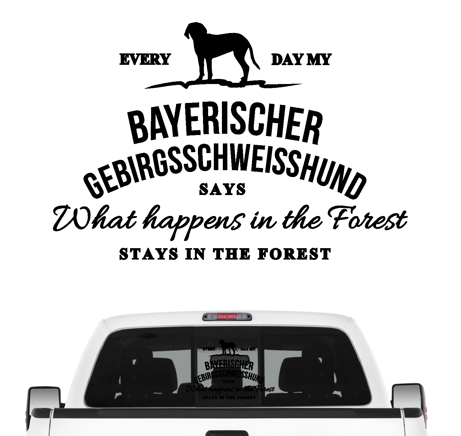 Bayerischer Gebirgsschweißhund Aufkleber Vintage Hundeaufkleber BGS