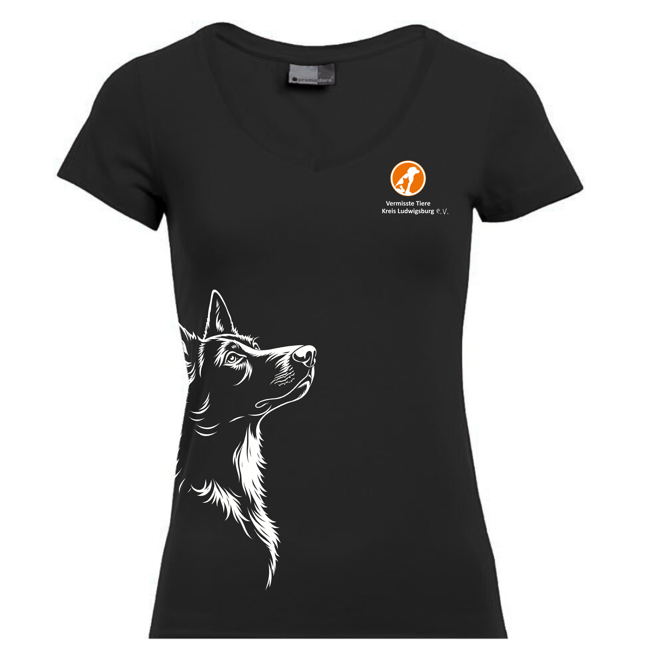 Vermisste Tiere Kreis Ludwigsburg T- Shirt Damen V-Neck