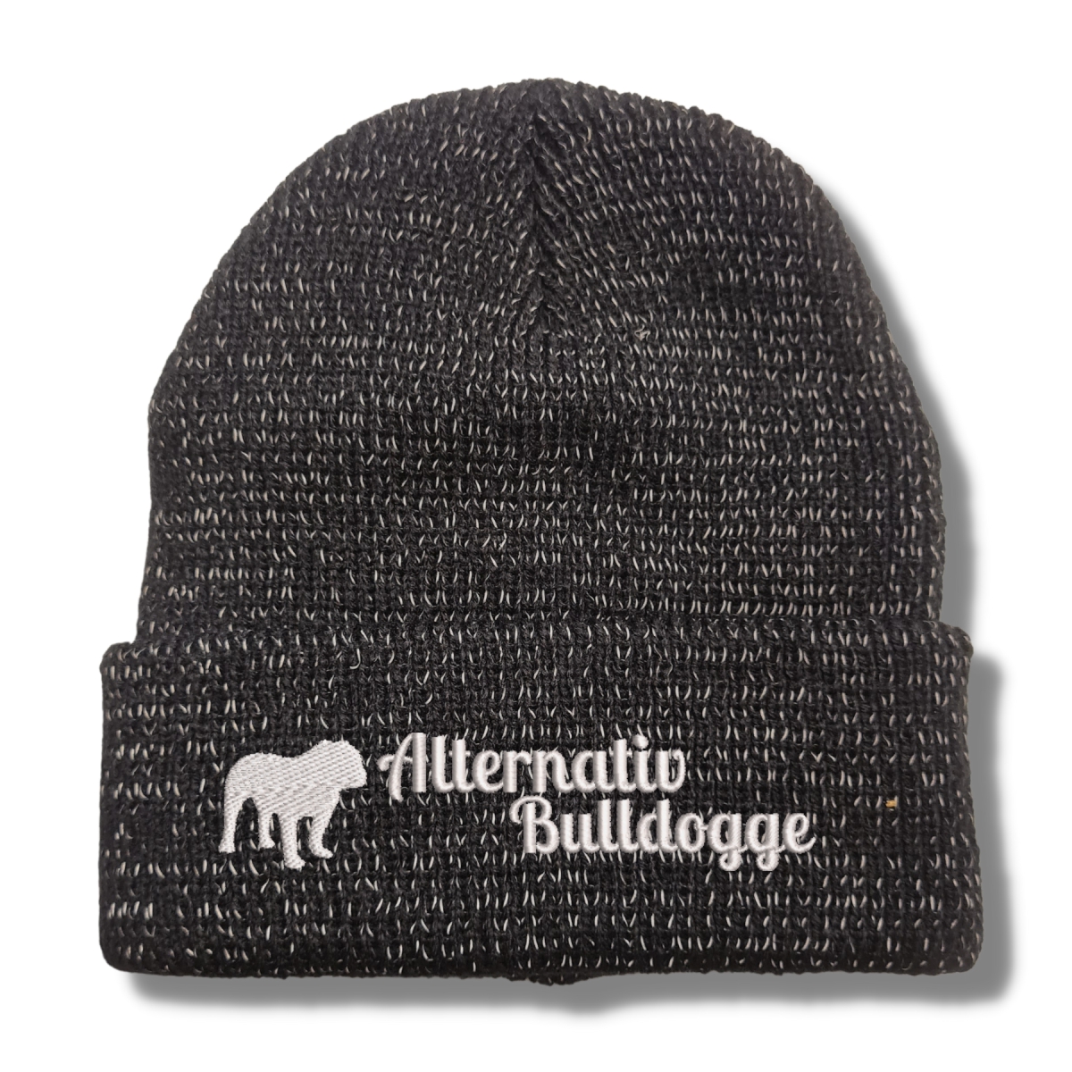 Stickmütze reflektierende Mütze Stickerei Hund Winter Strickmütze reflex Beanie warm