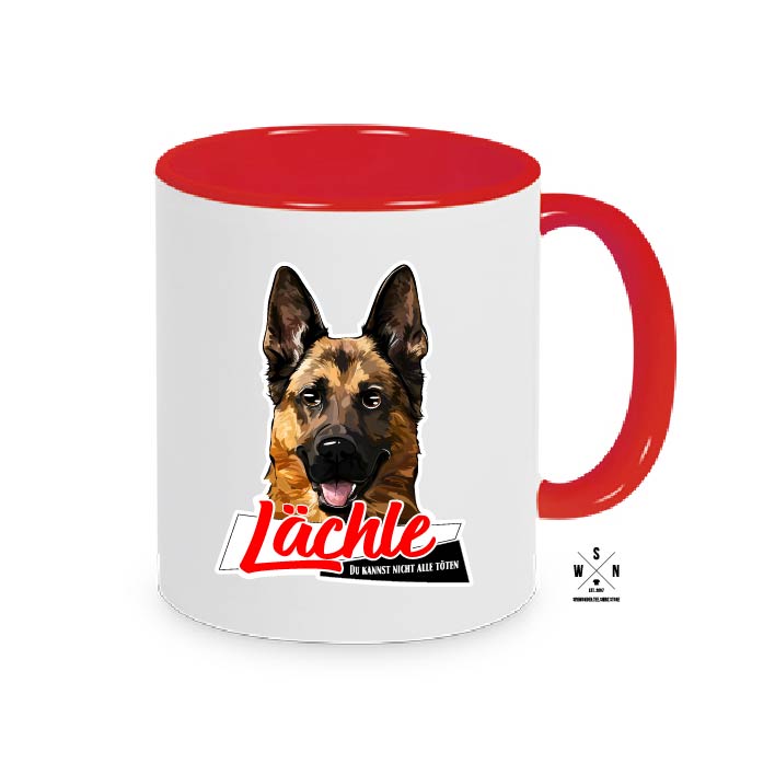 Tasse Kaffebecher LÄCHLE... SCHÄFERHUND