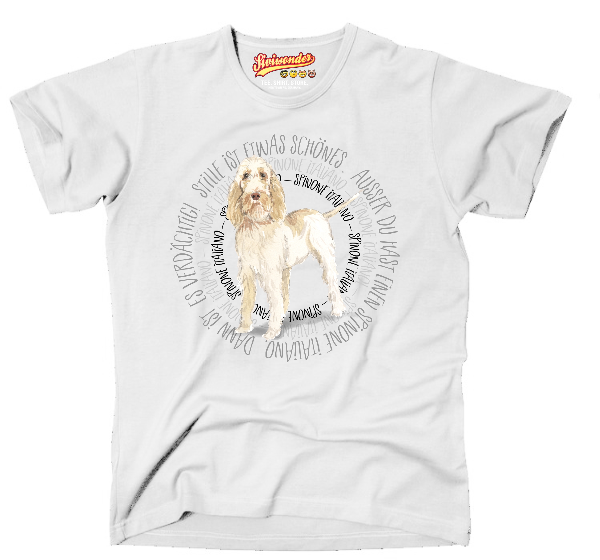 SPINONE ITALIANO UNISEX T-SHIRT CIRCLE Watercolor by SIVIWONDER
