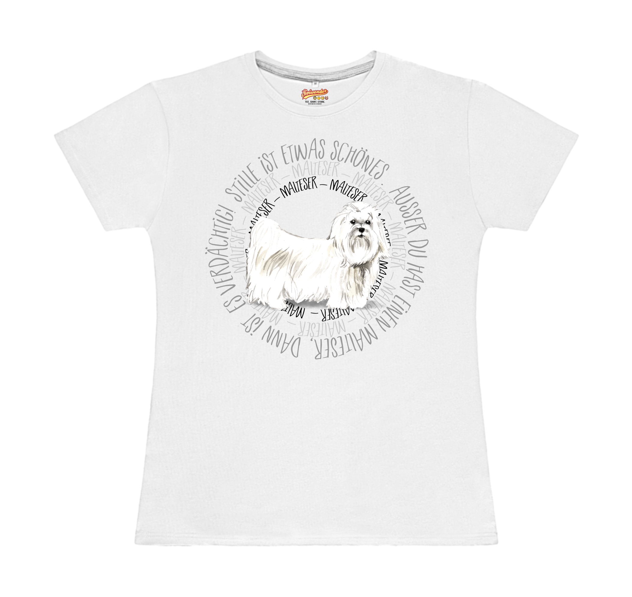 MALTESER DAMEN T-SHIRT CIRCLE Watercolor by SIVIWONDER
