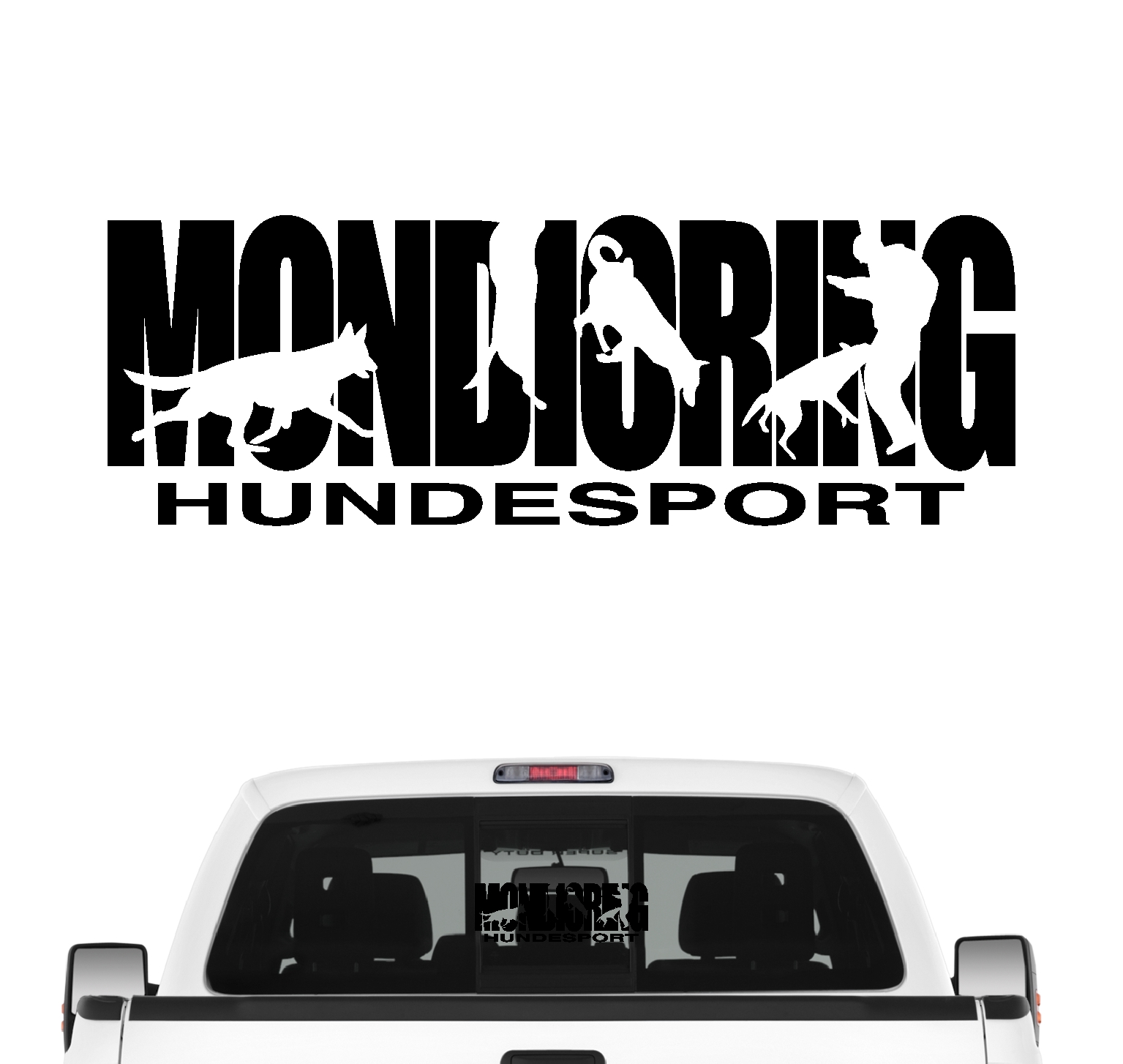 Mondioring Hundesport Auto Aufkleber Hund Folie Schutzhundesport