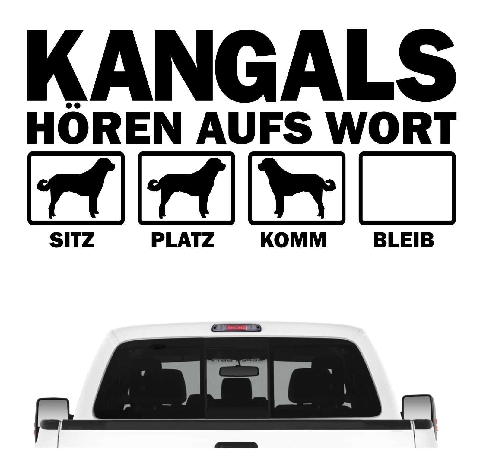 Kangal Hirtenhund Anatolischer Coban Köpegi Sivas Türkei Hört aufs Wort Hunde Aufkleber Sticker Autoaufkleber Wandtattoo Tattoo