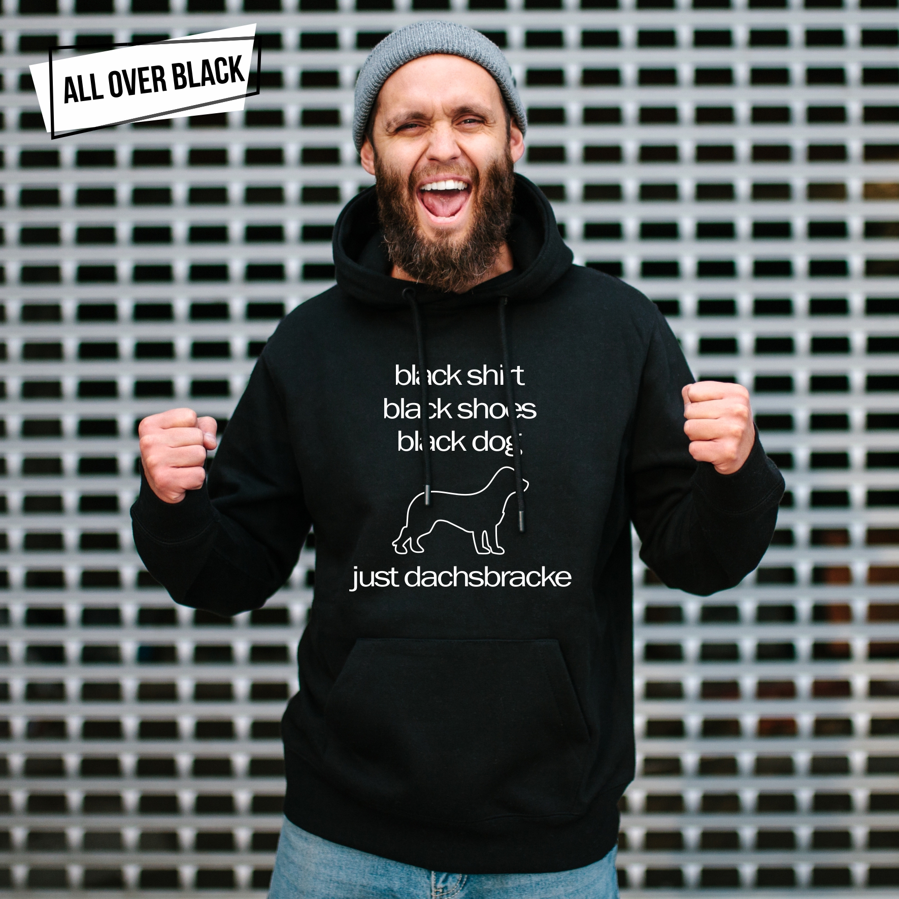 Dachsbracke Black Dog Unisex Sweater Siviwonder Drever