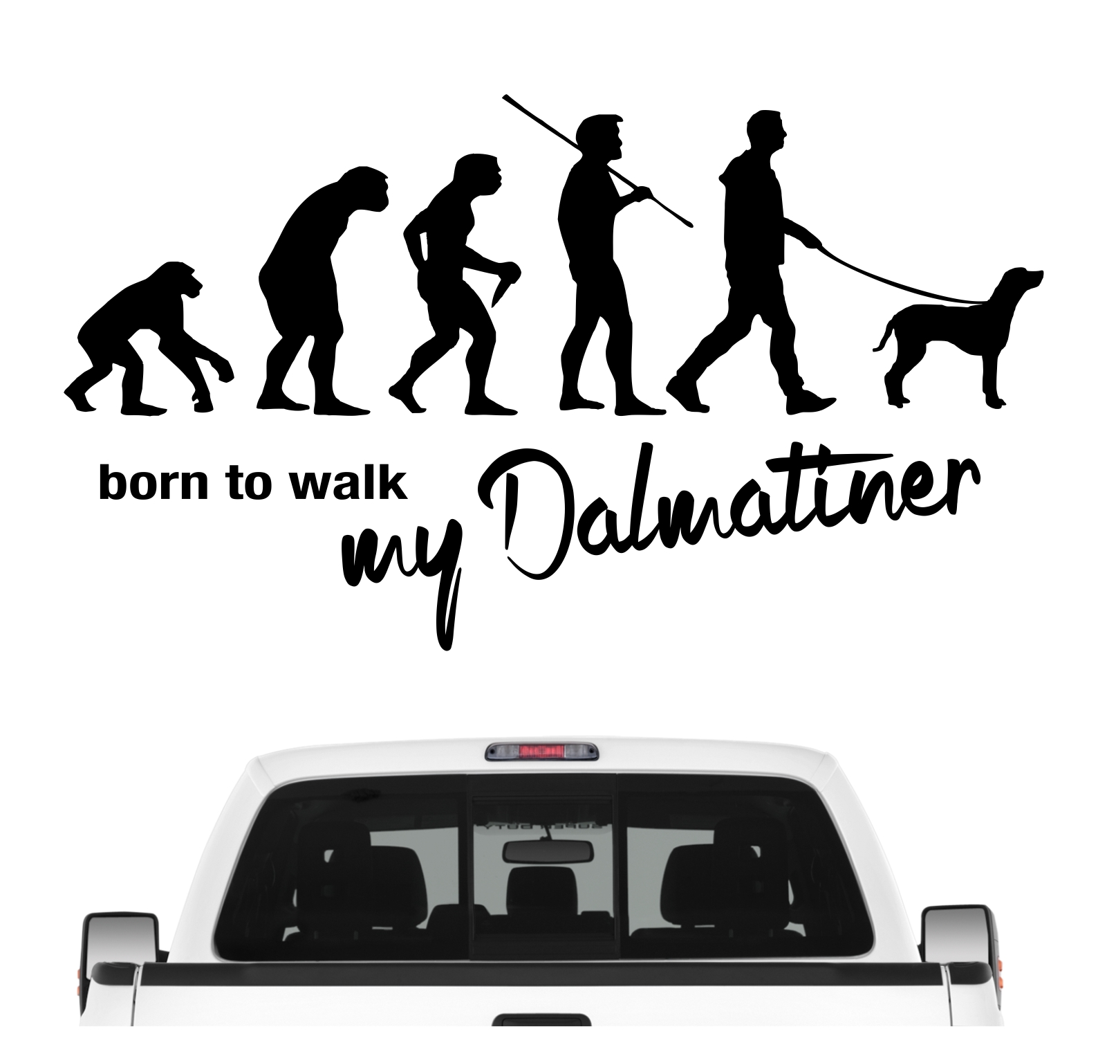 Damatiner Dal Dally Dalmatian Dalmatinac  Carriage Dog Spotted Coach Dog Firehouse Dog Plum Pudding Dog  Born to Walk Hunde Aufkleber Sticker Autoaufkleber Wandtattoo Tattoo