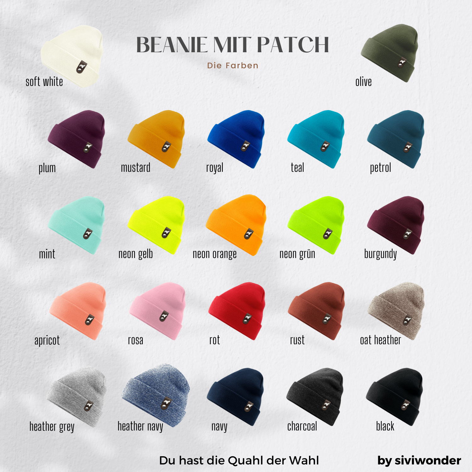 Rhodesian Ridgeback Mütze Patch Leder Gassi Beanie Strickmütze Warm Herren Damen Ridge