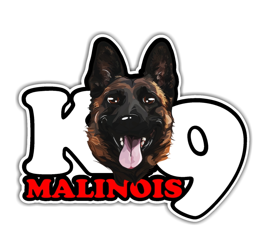 Aufkleber Sticker MALINOIS K9