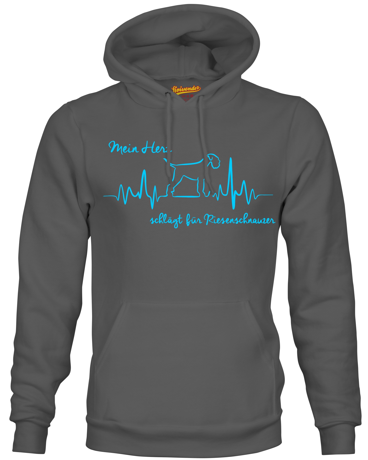 RIESENSCHNAUZER SWEATSHIRT HEARTBEAT EKG  Hund Hundemotiv Herz