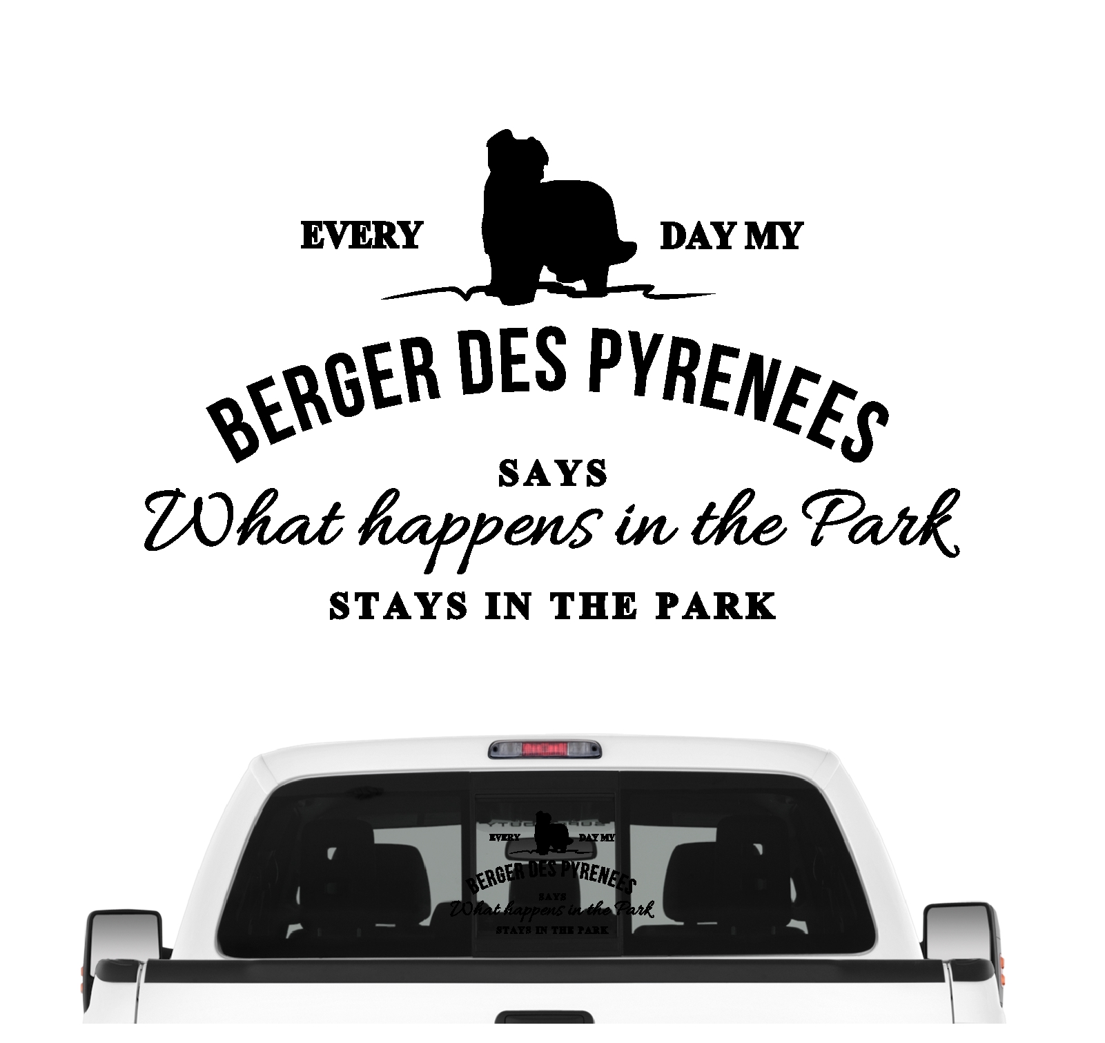 Berger Des Pyrenees Vintage Hundeaufkleber Hundemotiv Folie Petit Berger Pyr Shep Pyrenäen-Schäferhund