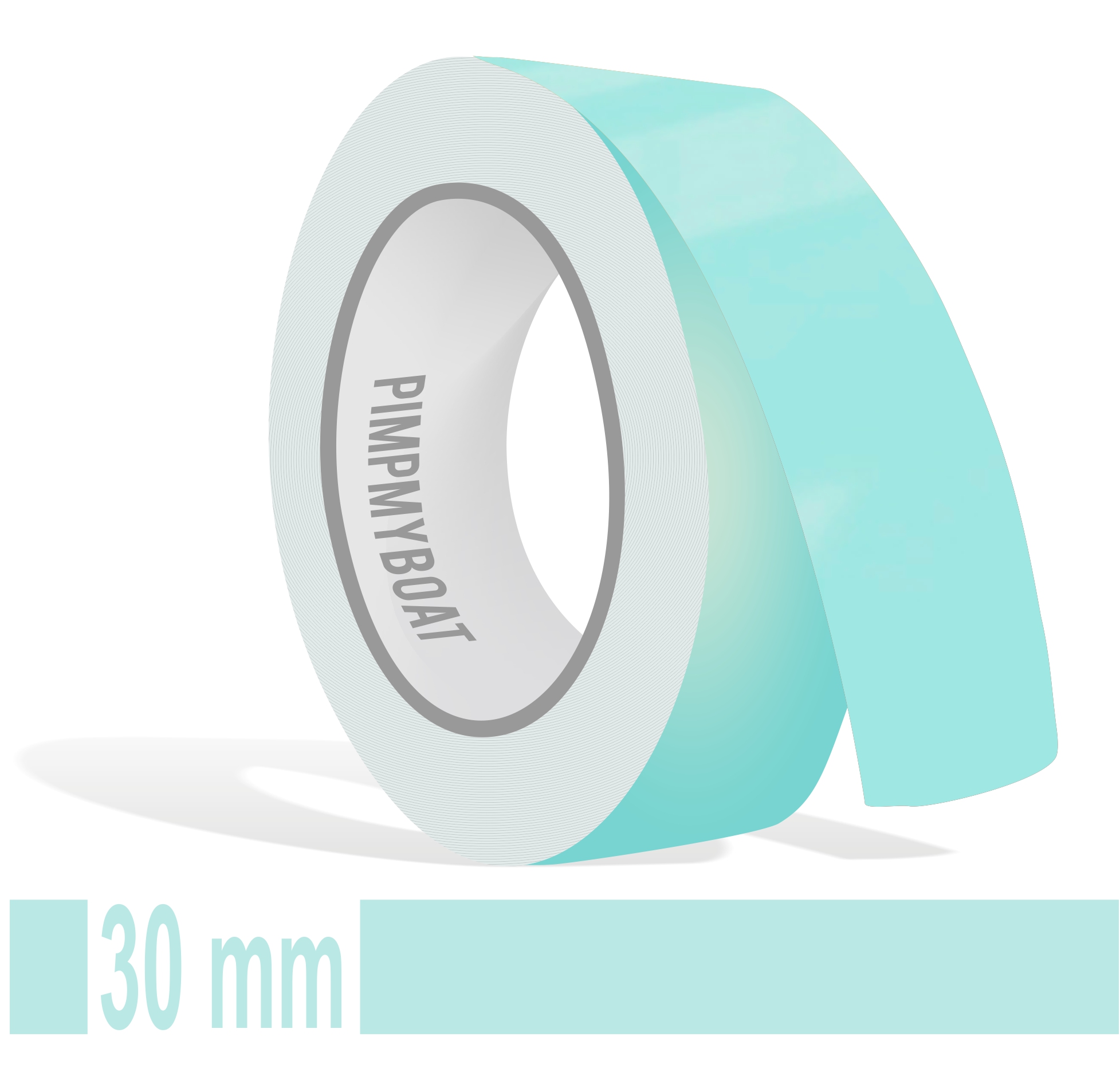 Zierstreifen blau 30mm pastelltürkis lichtgrün hellblau in in 10 m Länge für Auto Boot Klebeband Dekorstreifen Tuningstreifen Autofolie Siviwonder