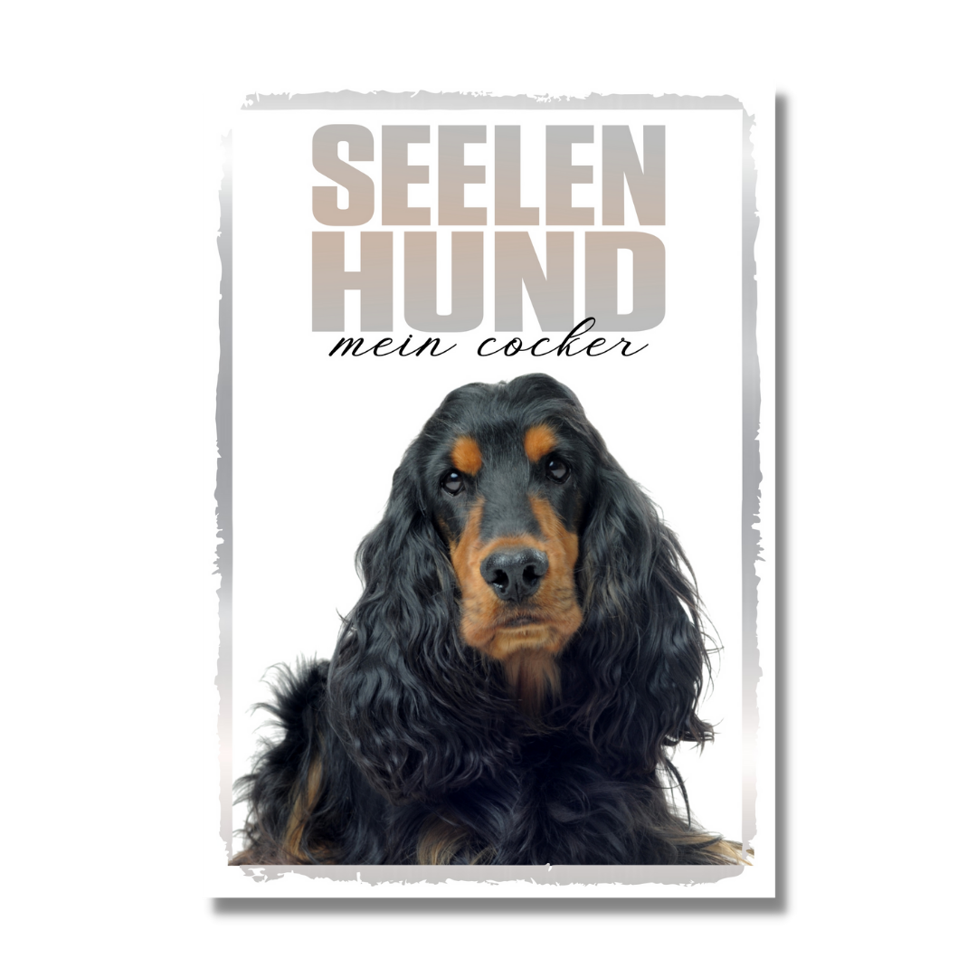Cocker Spaniel 2 Seelenhund Dog Schild Spruch Türschild Hundeschild Warnschild Soulmate