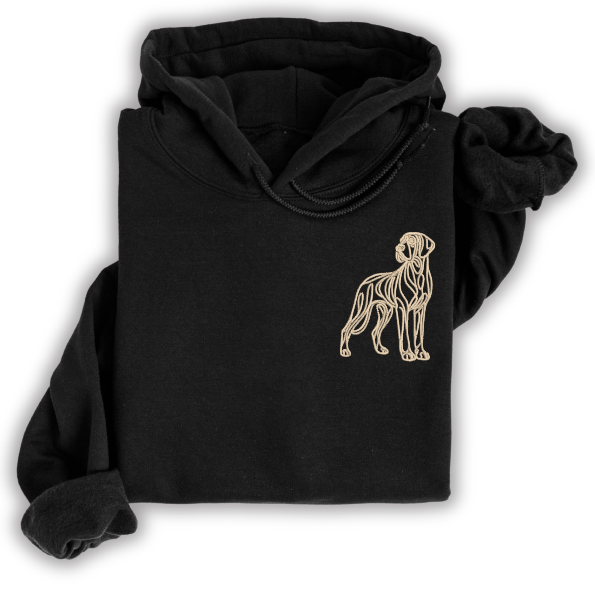 Hoodie Dogge deutsche gestickt Hund wählbare Stickerei kuschelig Stickerei personalisiert