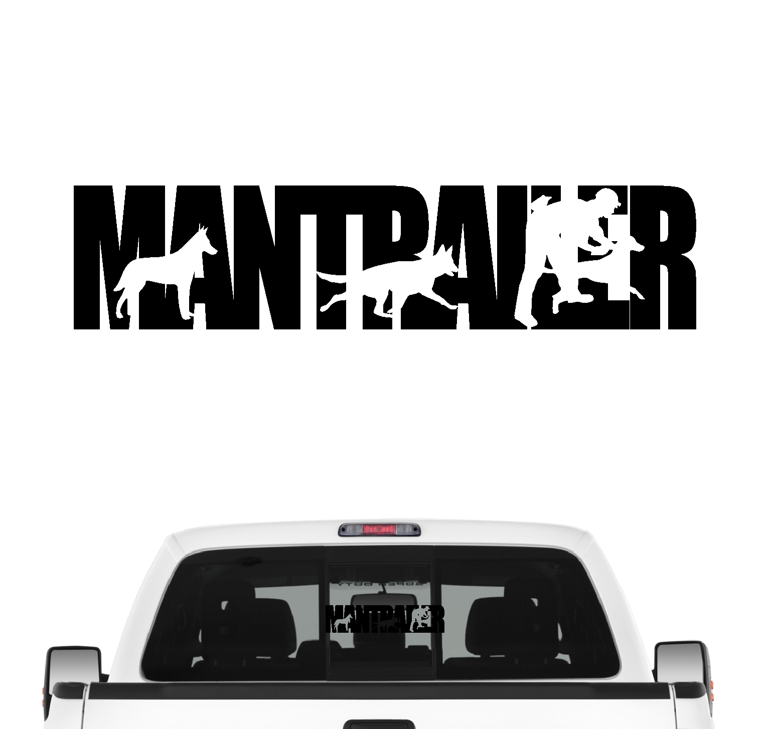 Mantrailer Team Hundesport Auto Aufkleber Hund Folie Rettungshund Suchhund
