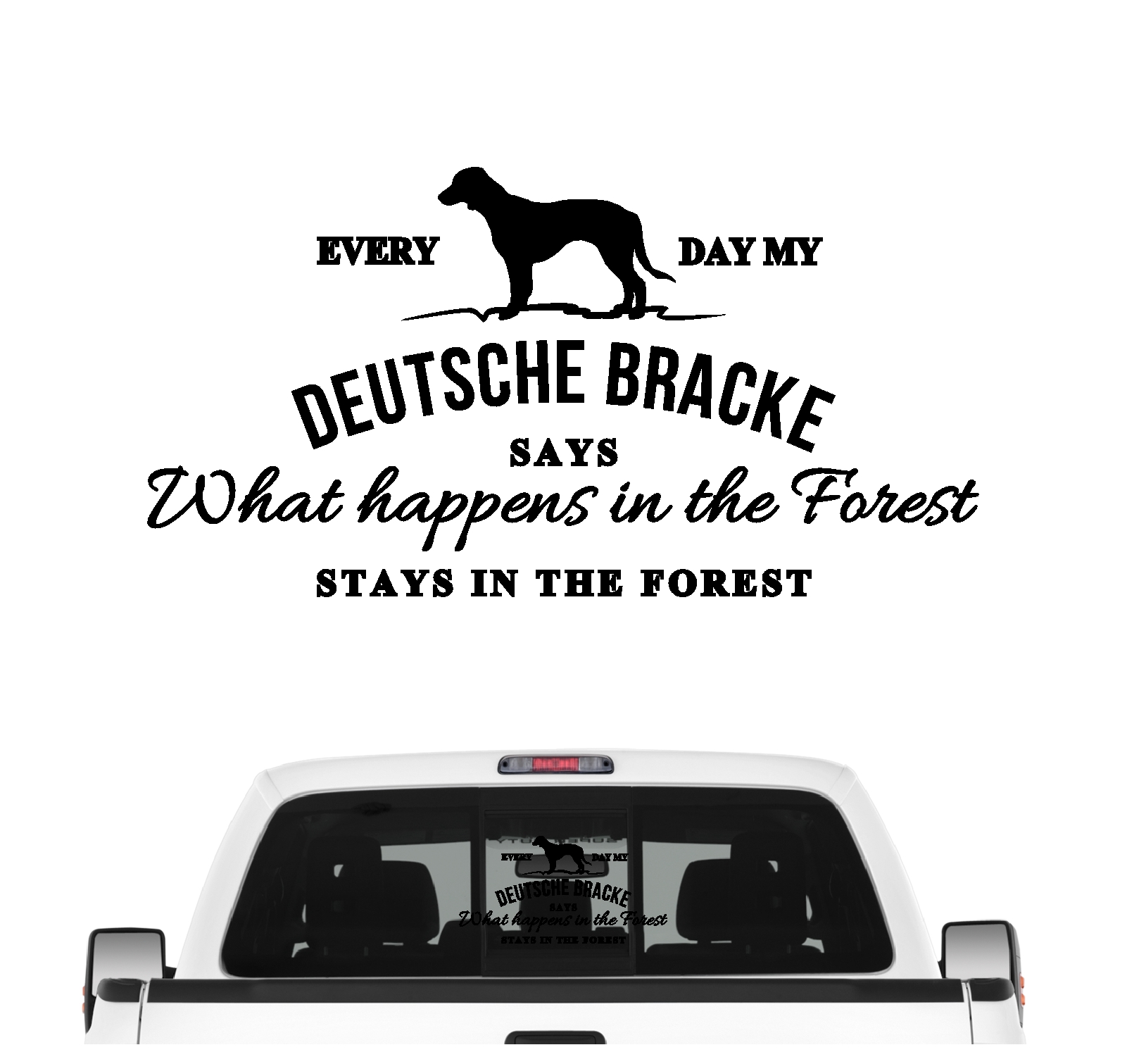 Deutsche Bracke Aufkleber Vintage Hundeaufkleber Folie Olper Bracke