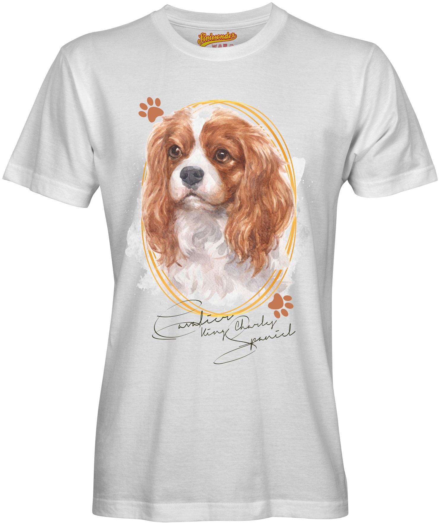 Unisex T-Shirt CAVALIER KING CHARLES SPANIEL Signature Dogs by Siviwonder