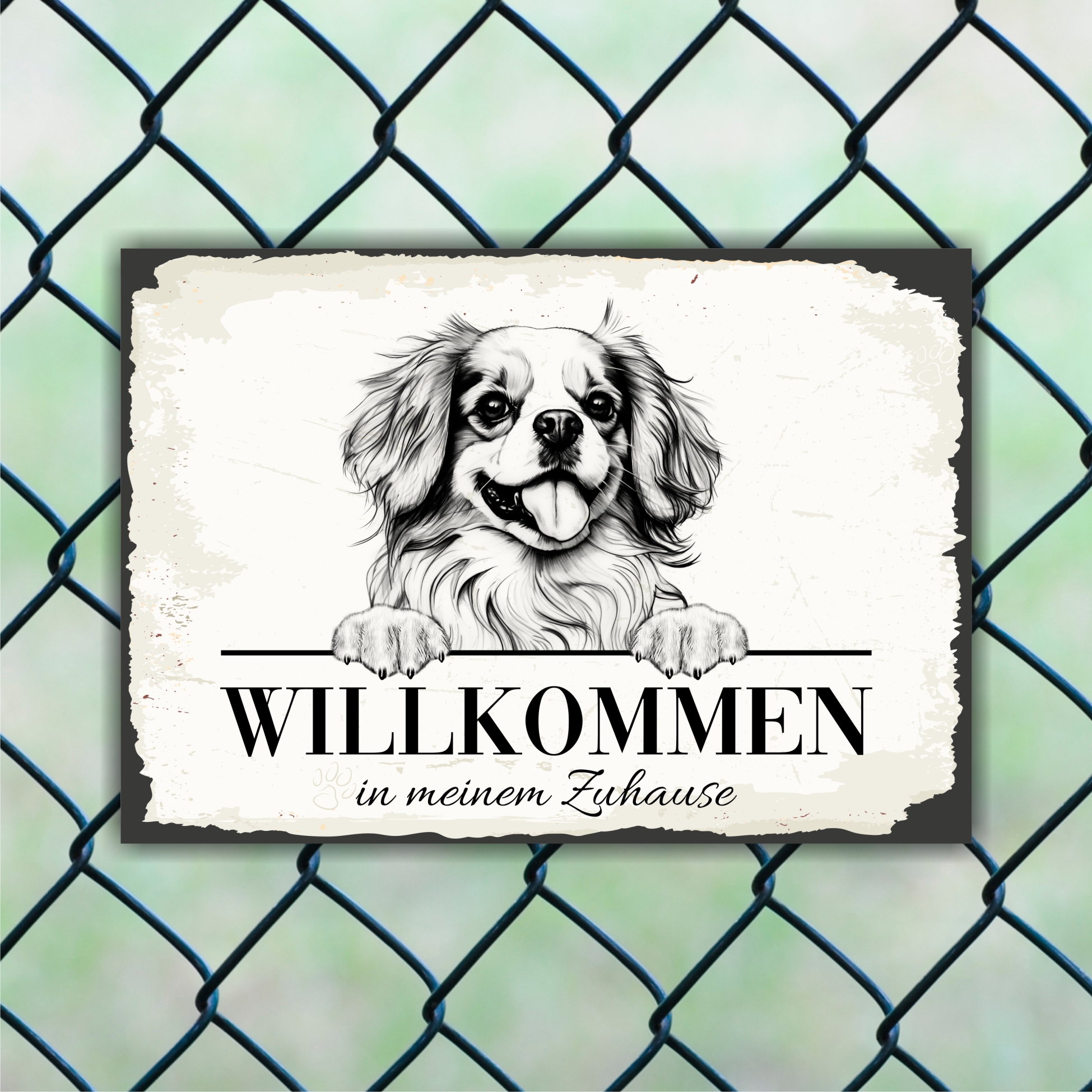 Hundeschild Willkommen Zuhause Tibet Spaniel
