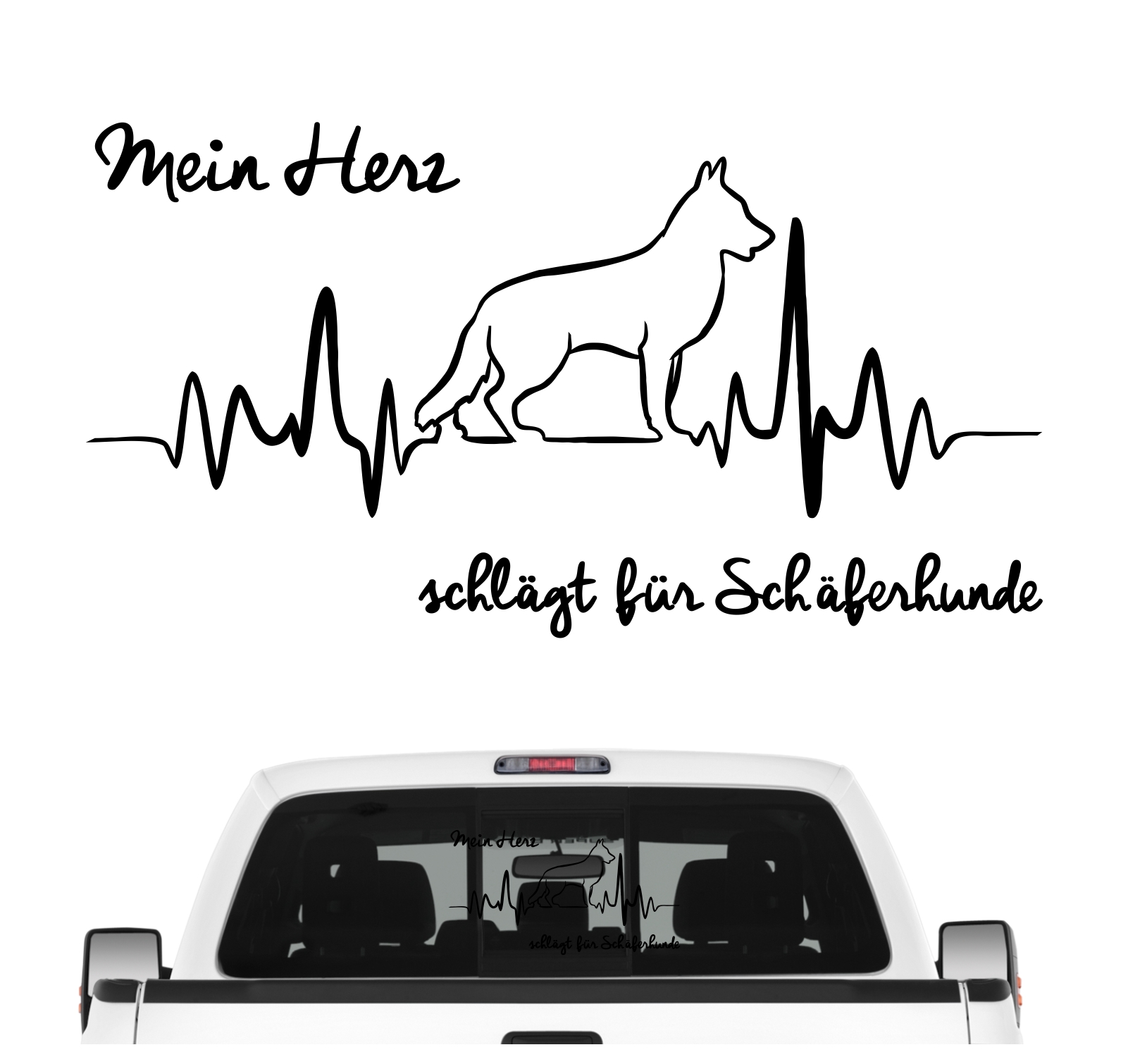Deutscher Schäferhund Schäfer German Shepherd Dog Hundeaufkleber Herz AUTOAUFKLEBER Aufkleber