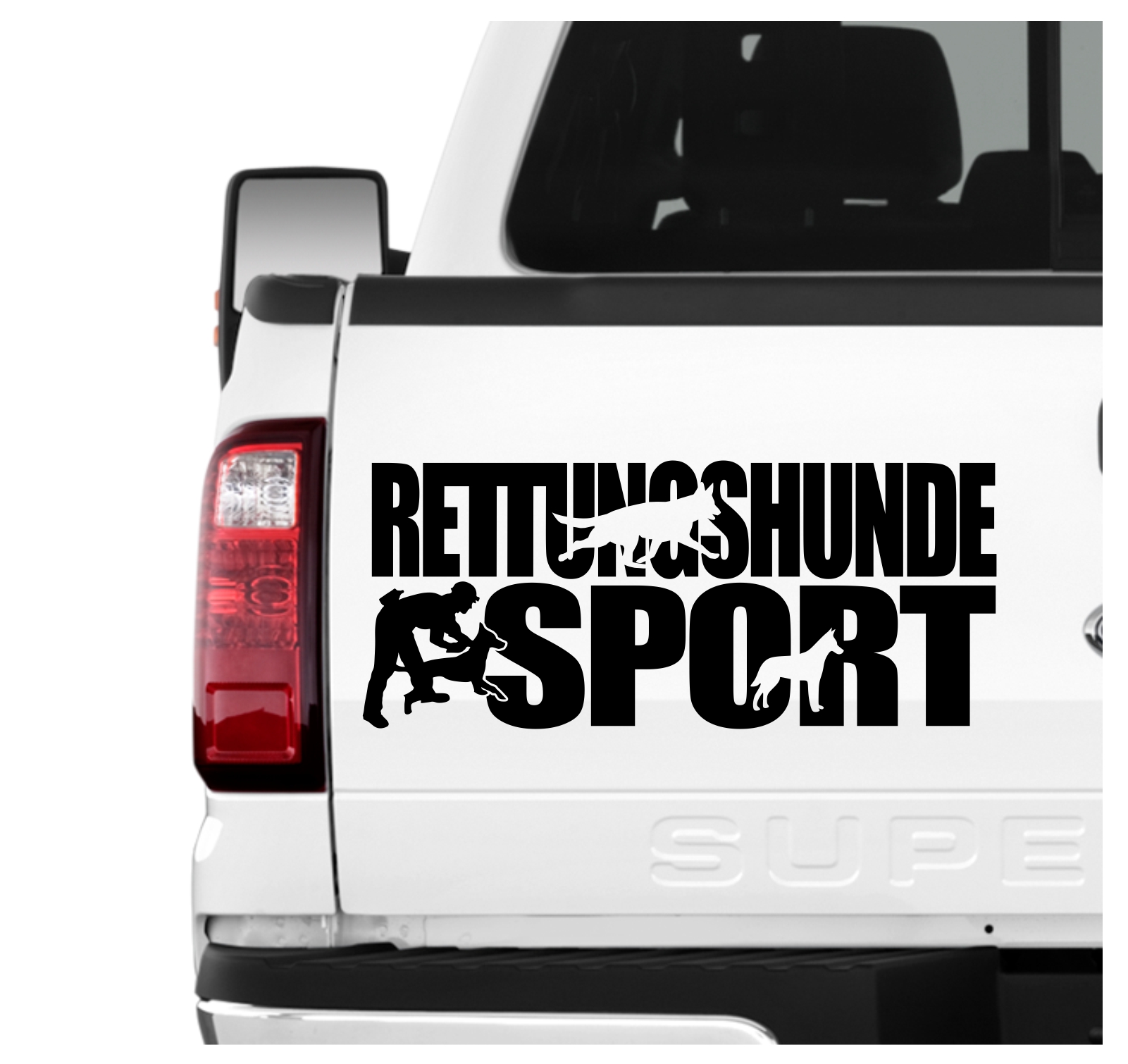 Auto Aufkleber Rettungshundesport Sport Hund Rettungshund Folie