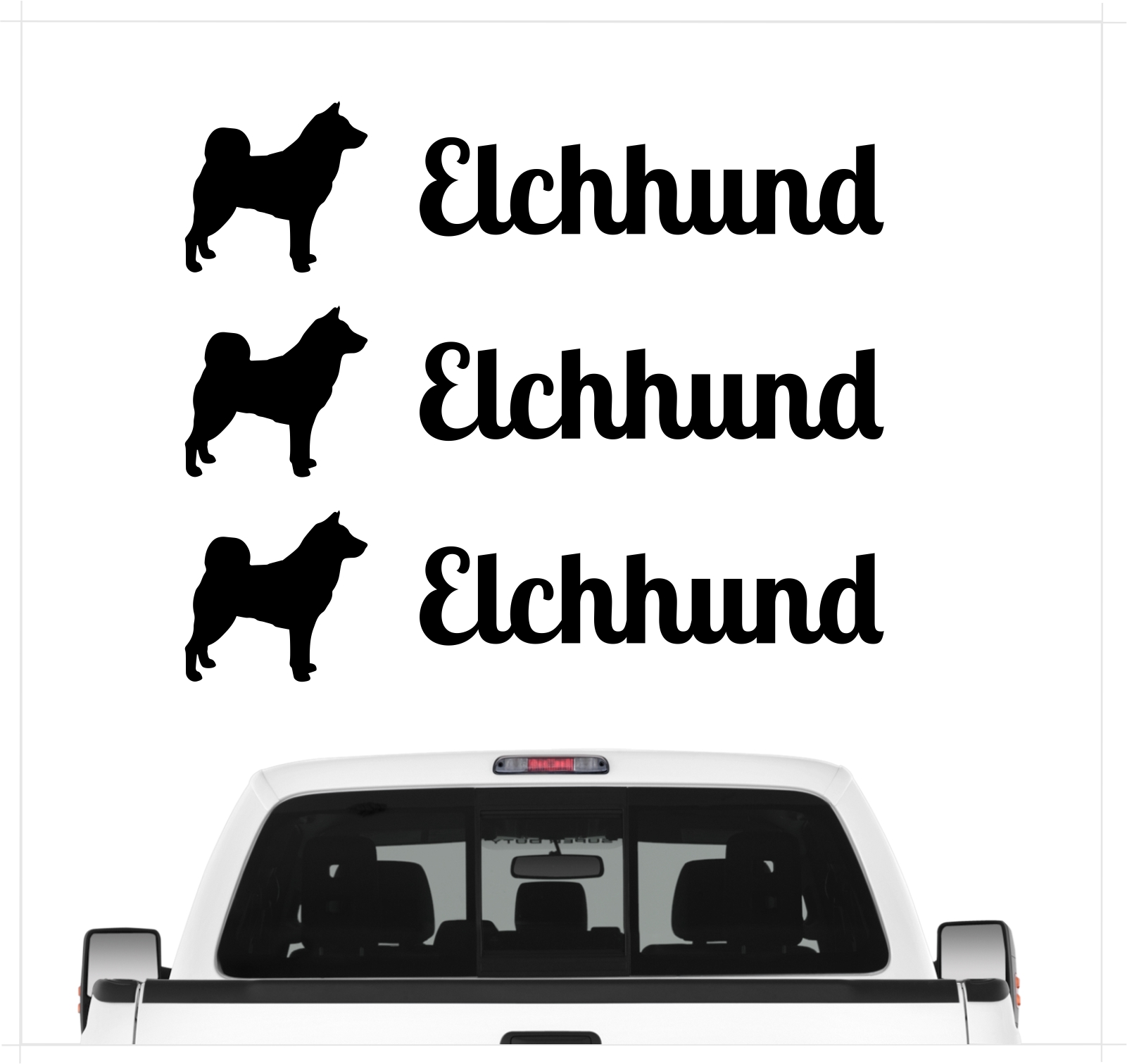 Elchhund Elch Jagdhund Norwegischer Schwedischer Elkhound Jämthund Wolf Dog 3er Set  AUTOAUFKLEBER Aufkleber Hunde Hundemotiv by SIVIWONDER