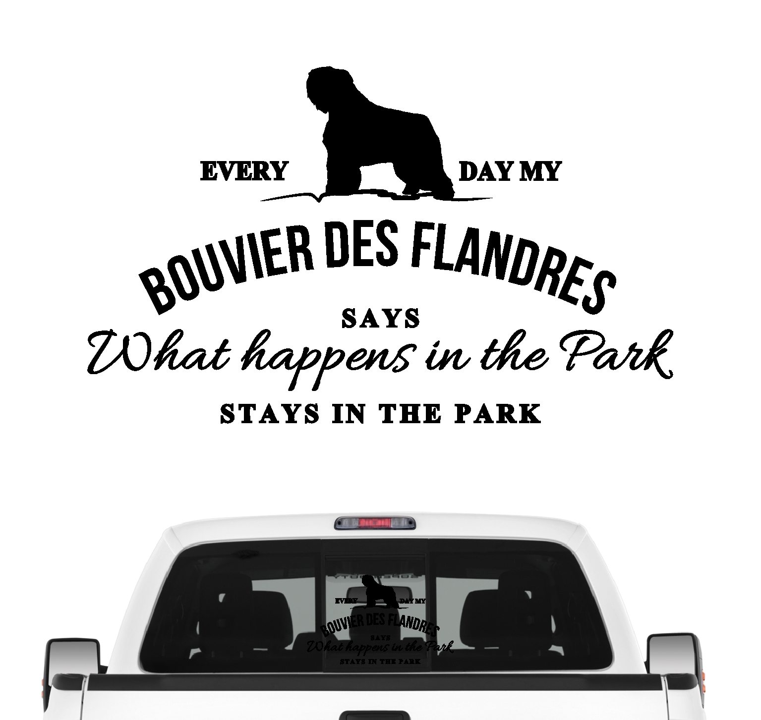 Bouvier Des Flandres Vintage Hundeaufkleber Hundemotiv Folie der Flandrische Treibhund Flanders