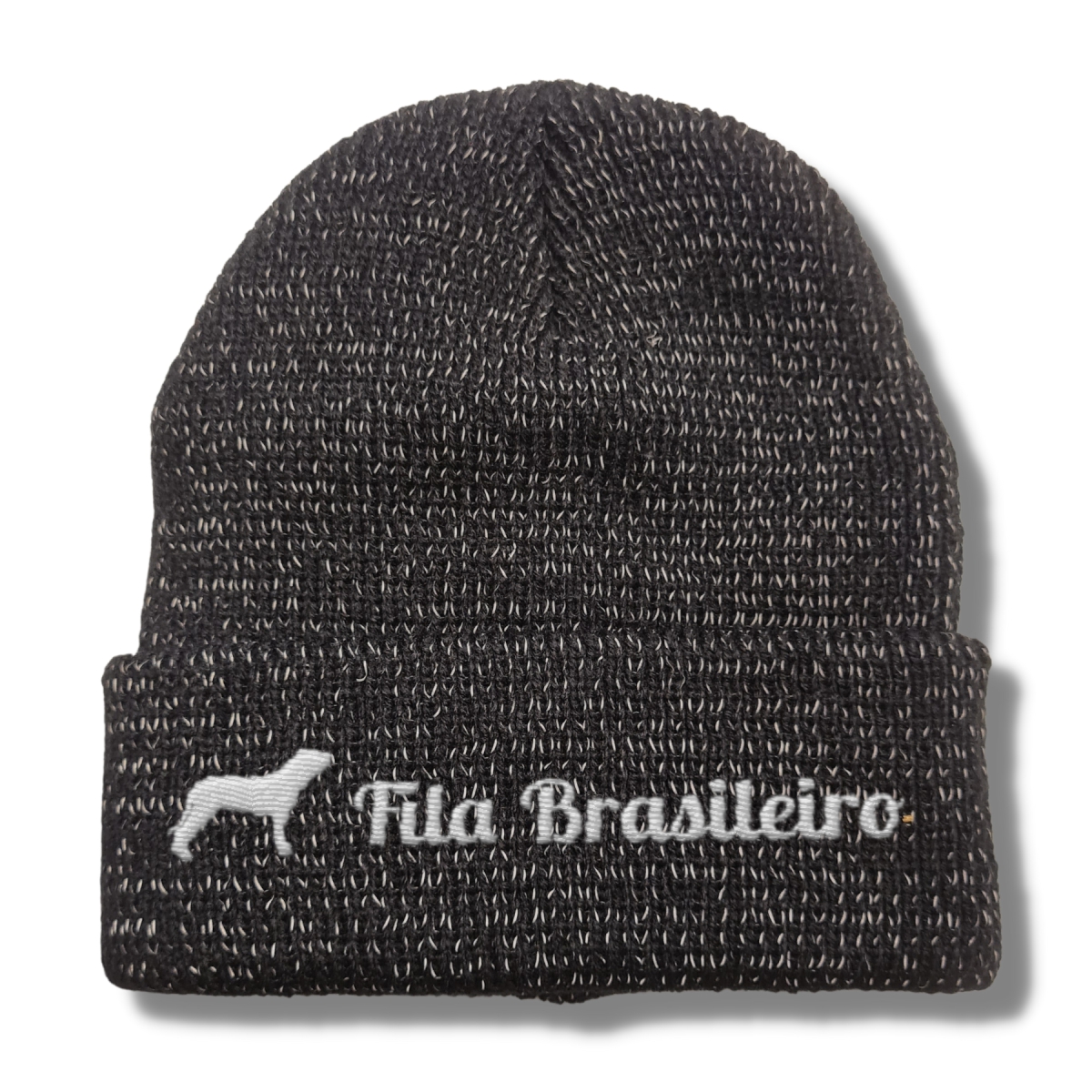 Fila Brasileiro reflektierende Mütze Stickerei Hund Winter Strickmütze reflex Beanie warm