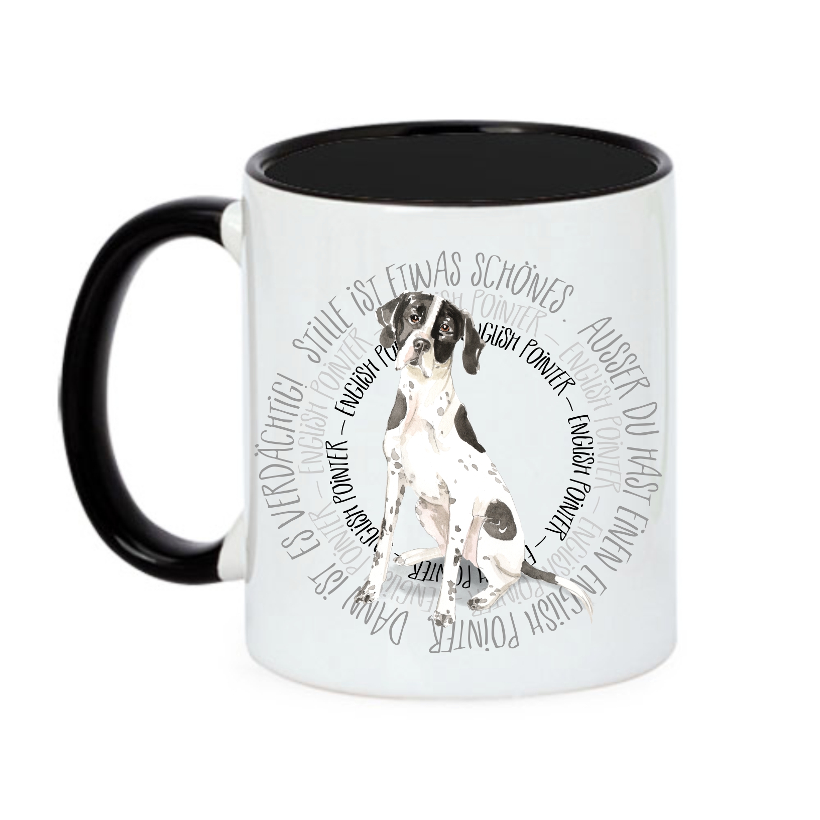ENGLISH POINTER TASSE CIRCLE WATERCOLOUR Motiv by SIVIWONDER