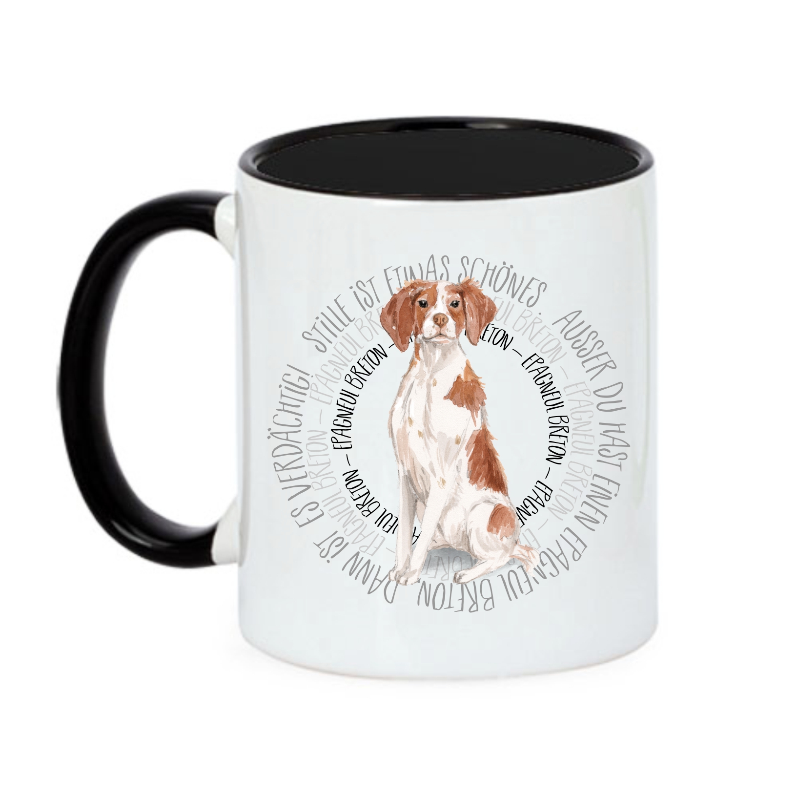 EPAGNEUL BRETON TASSE CIRCLE WATERCOLOUR Motiv by SIVIWONDER