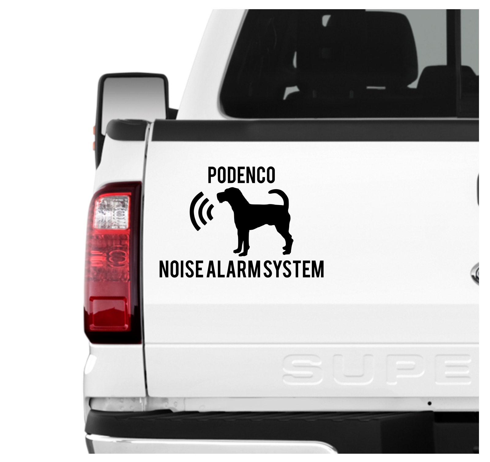Podenco Noise Alarmsystem Auto Aufkleber Hund Folie Wandtattoo Tattoo Sticker Ibicenco Canario Not Tierrettung Spanien