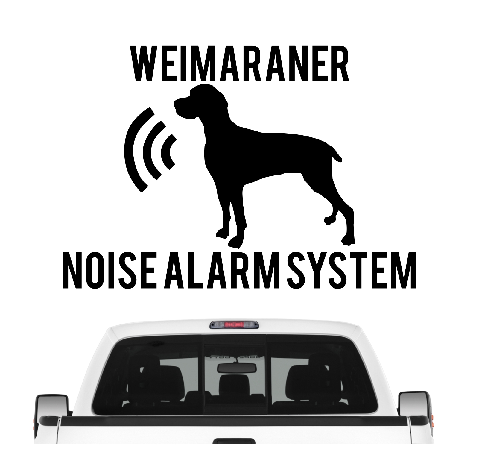 Weimaraner Noise Alarmsystem Auto Aufkleber Hund Folie Wandtattoo Tattoo Sticker Weim Vorstehhund  Grey Ghost