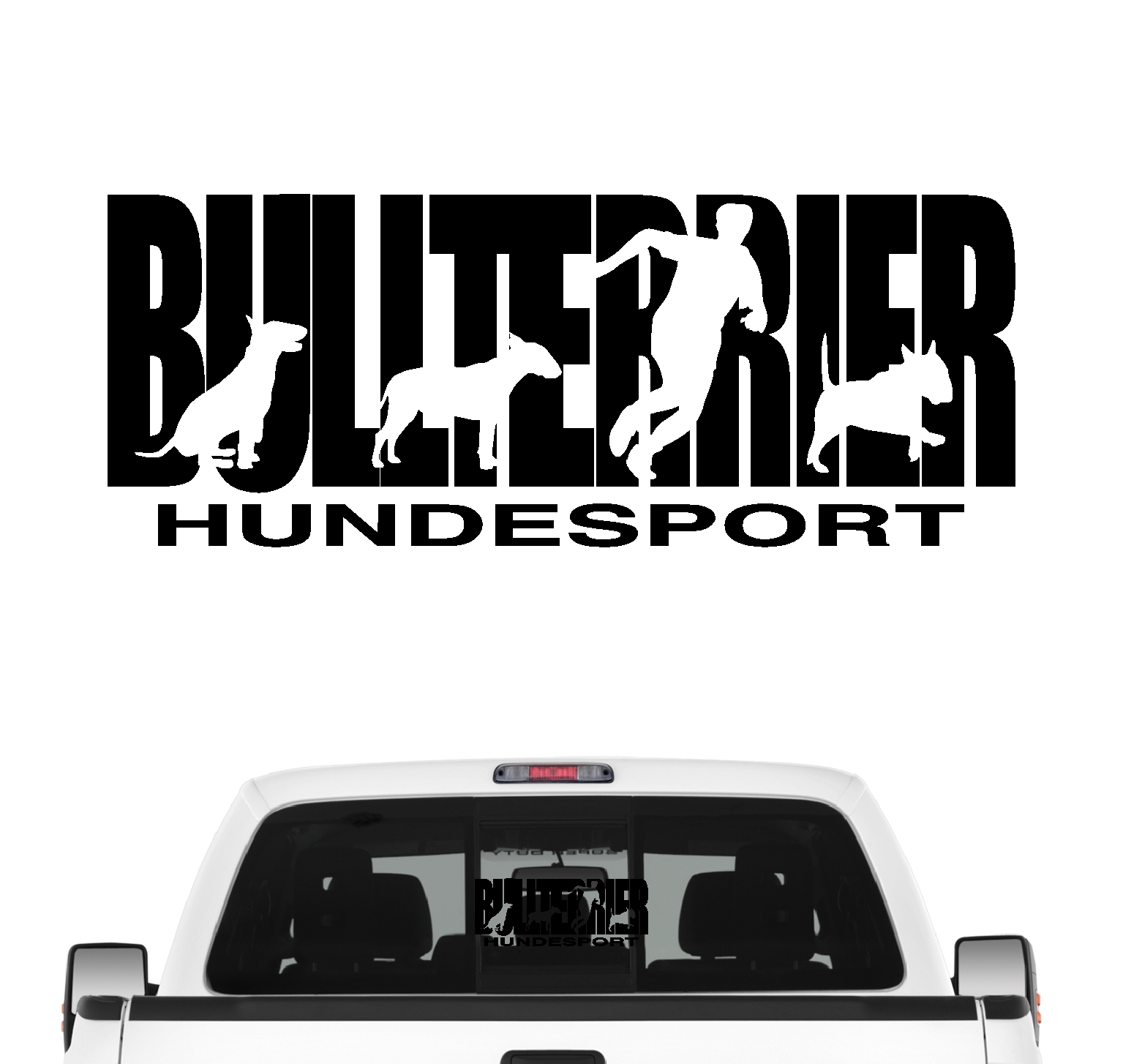 Bullterrier Hundesport Autoaufkleber Hund Folie Aufkleber Terrier Bull Bully