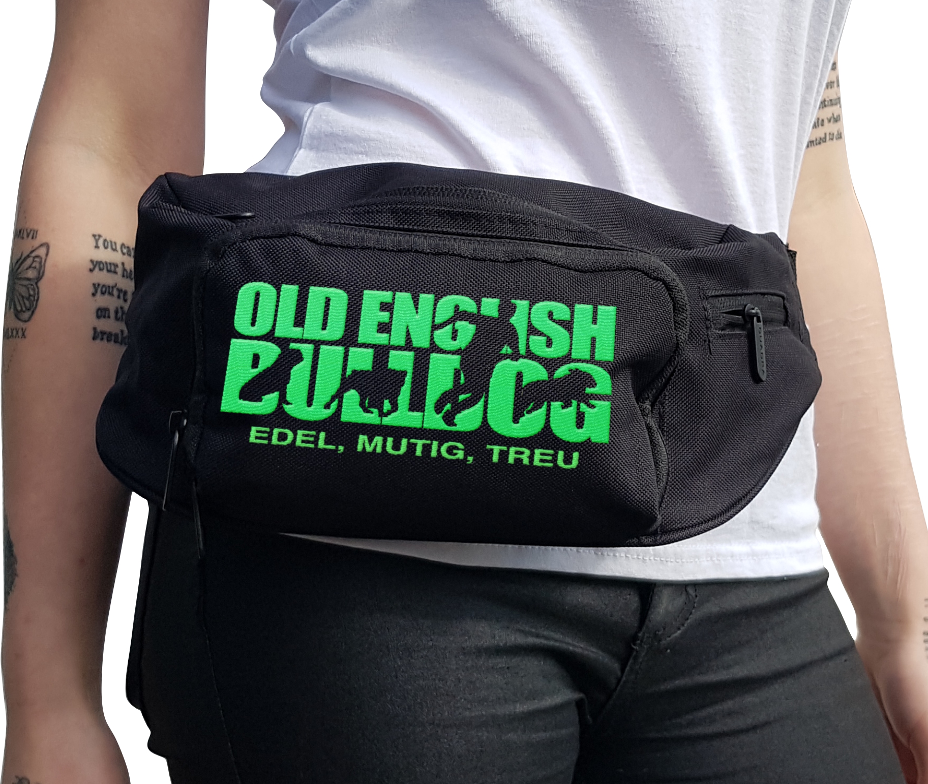 OEB Old English Bulldog Hundesport Hundemotiv Gürteltasche Hund Stickerei