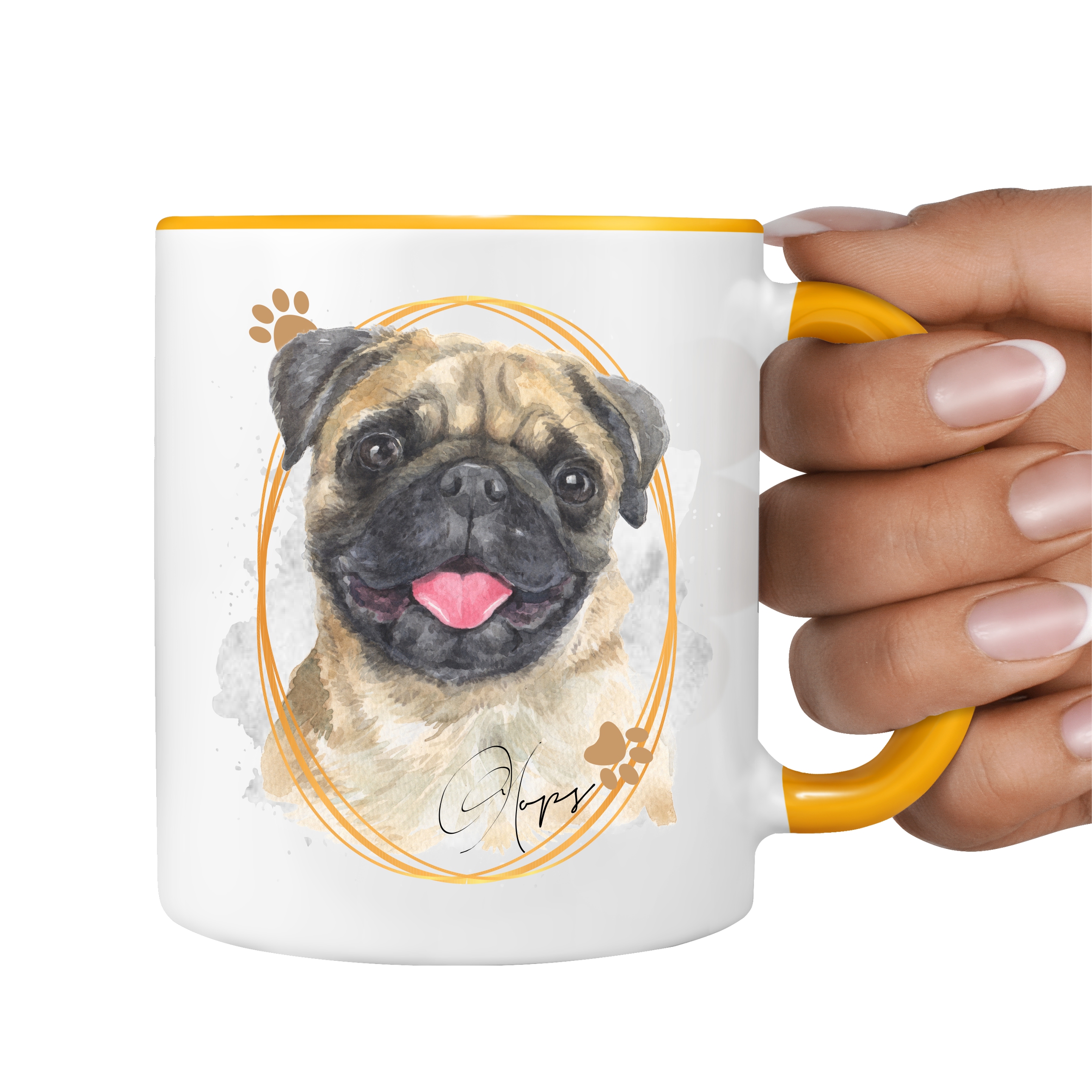 Mops Tasse SIGNATURE DOGS Möpse Hund Motiv Hundemotiv Kaffee