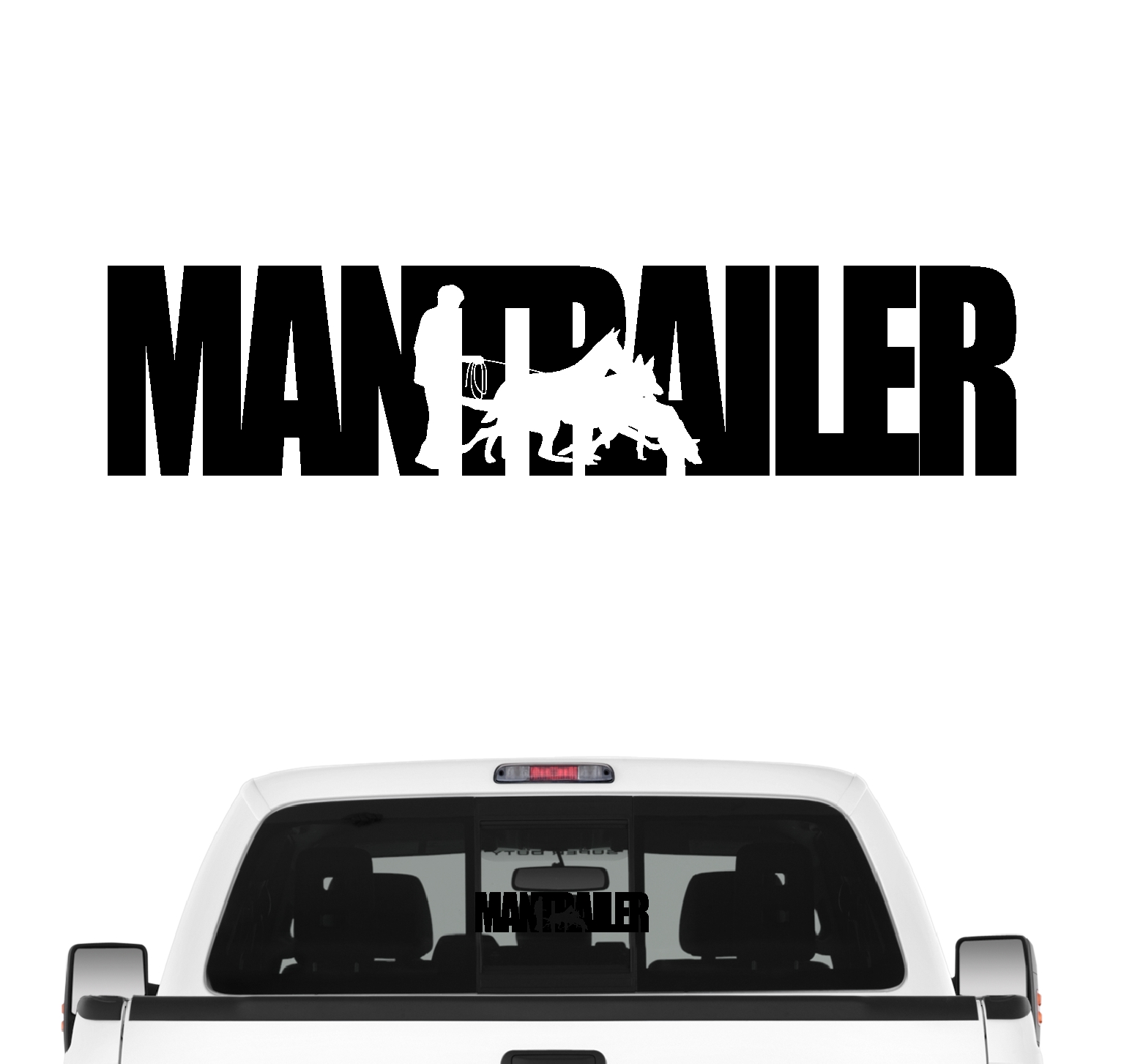 Mantrailer Hundesport Auto Aufkleber Hund Folie Rettungshund Suchhund